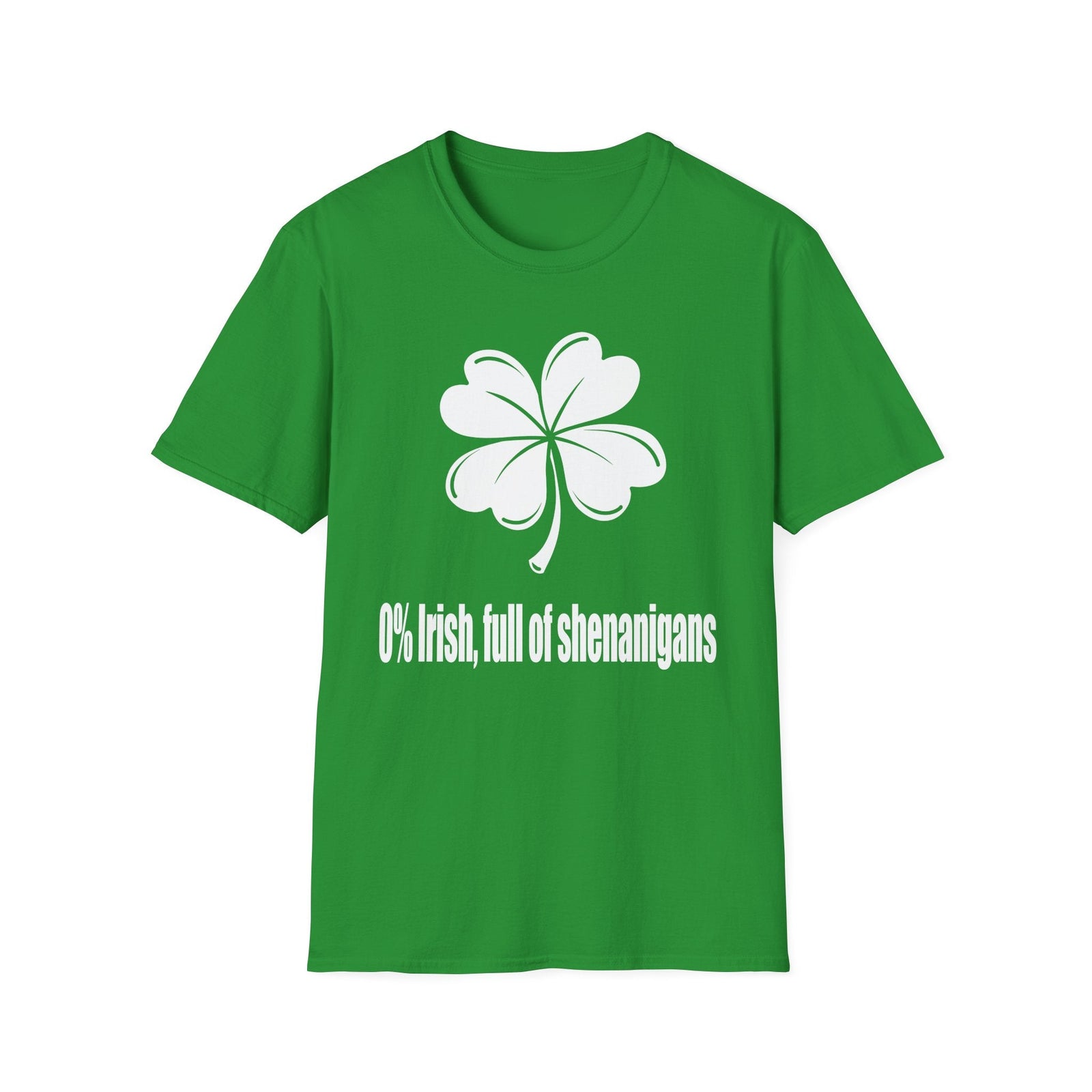 0% Irish, Full of Shenanigans| Deluxe St Patrick's Day Tee