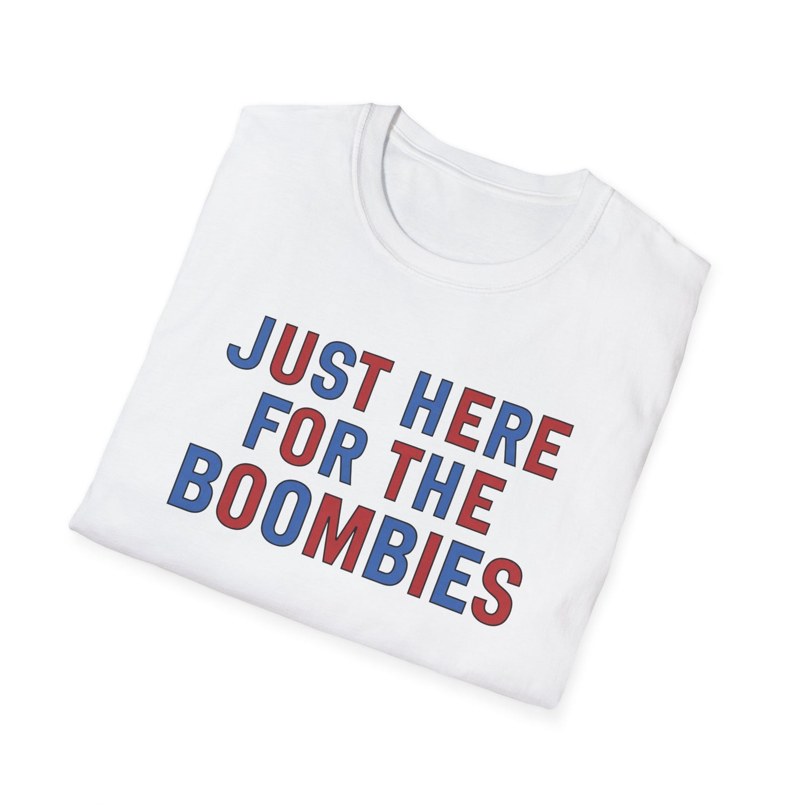 Just Here The Boombies Deluxe White Tee (Unisex)