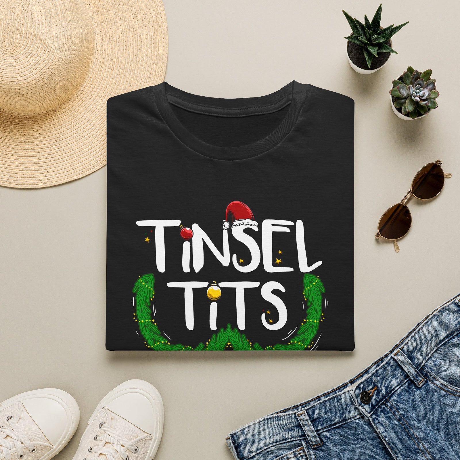 Tinsel Tits | Deluxe Black Unisex Tee
