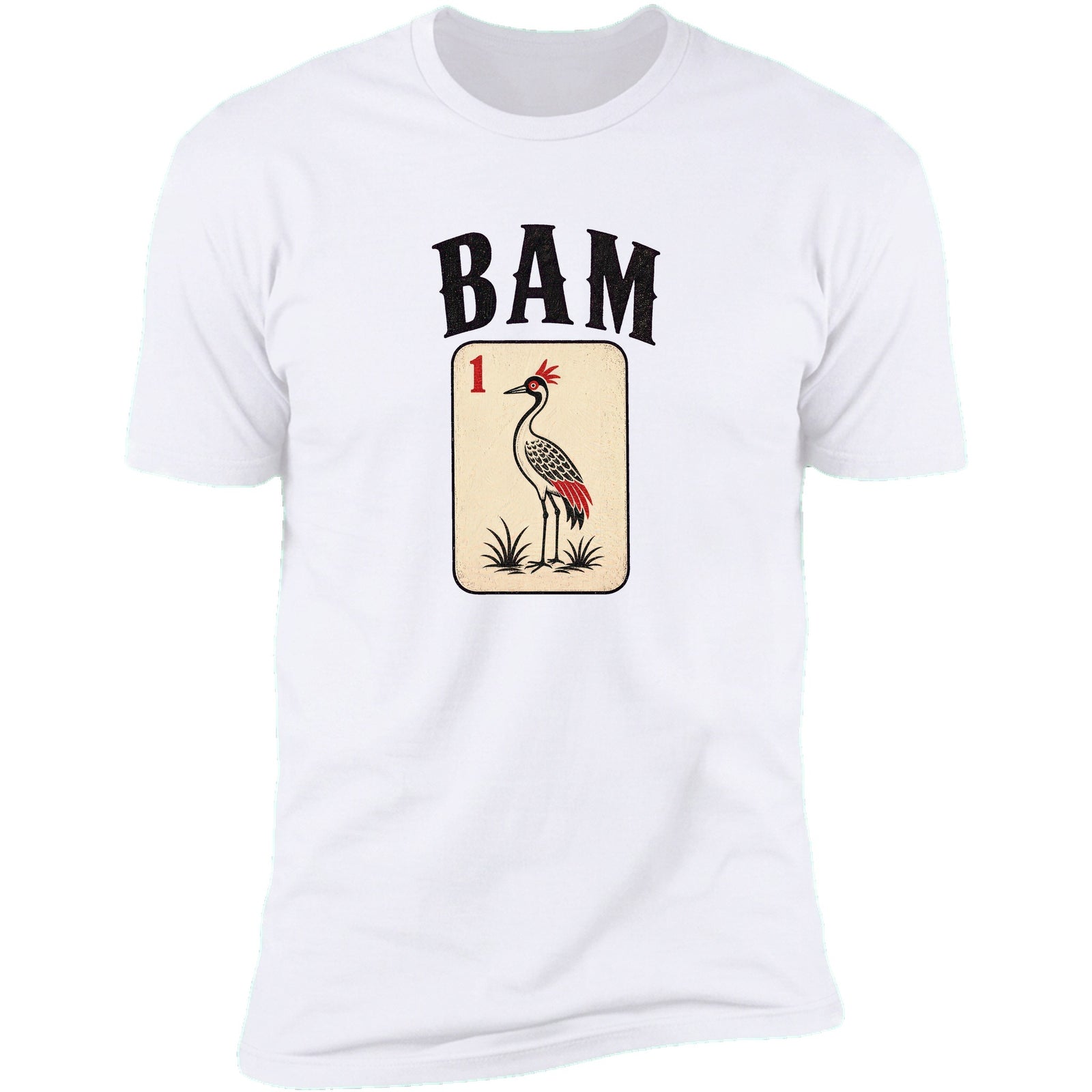 BAM mahjong tee front
