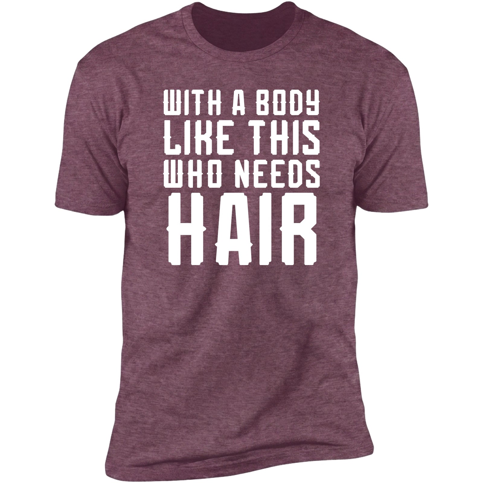 Heather Maroon tee front