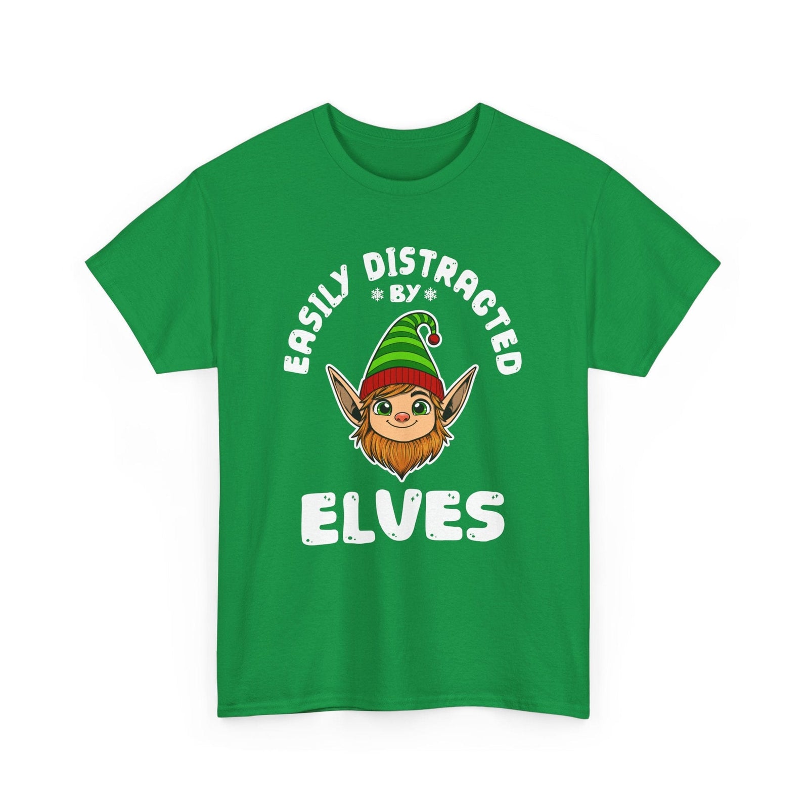easily distracted by Elves Unisex Cotton Tee