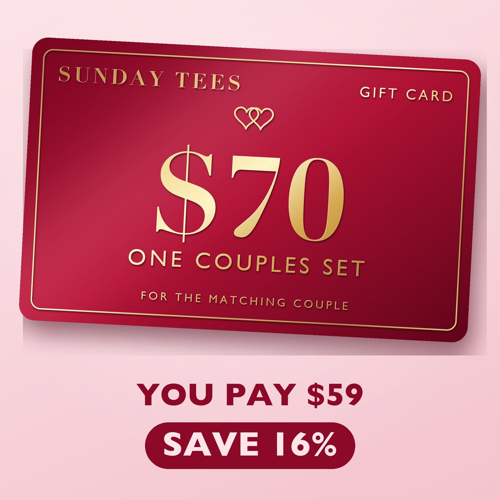 Sunday Tees $70 gift card