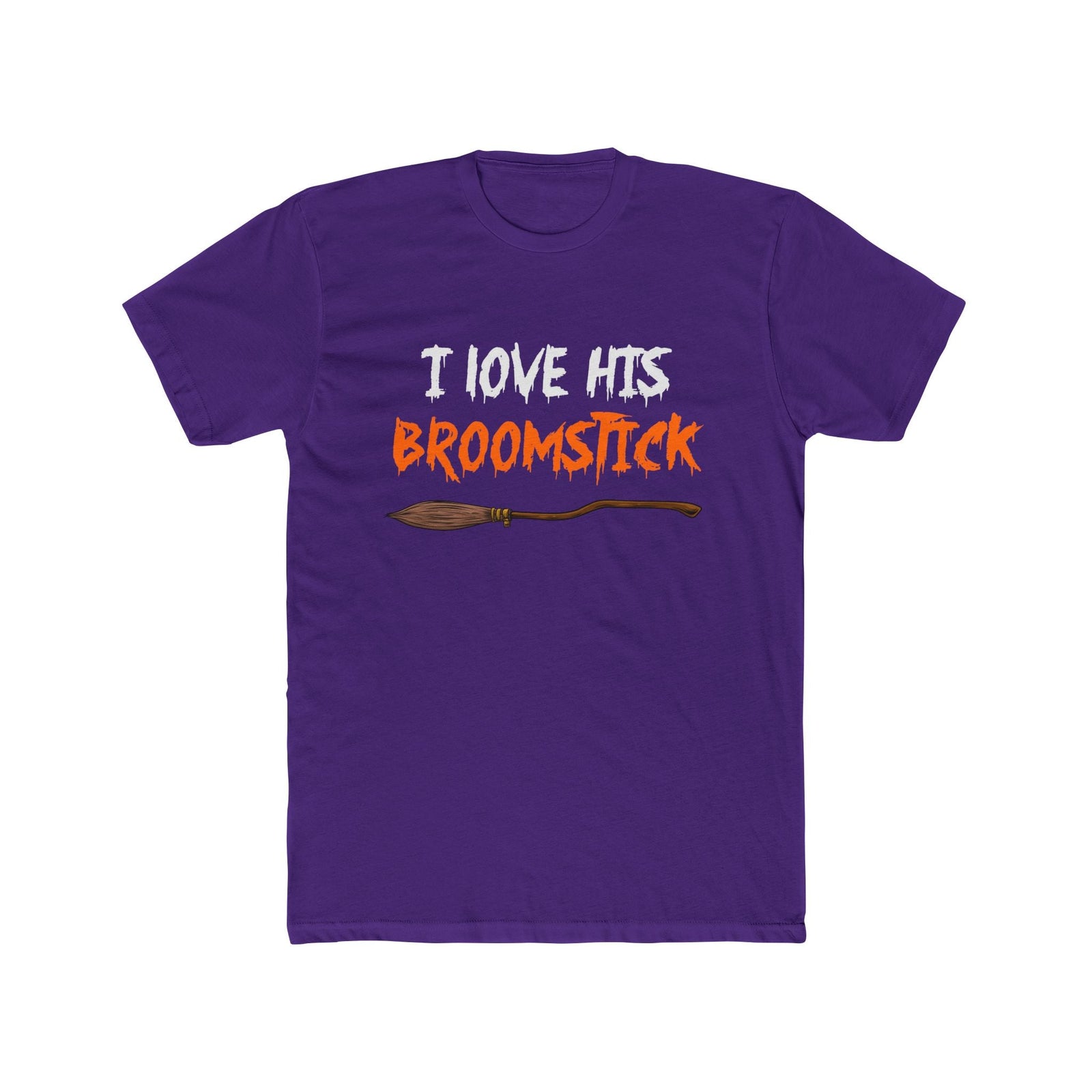 I Love His Broomstick | Purple Deluxe Unisex Tee