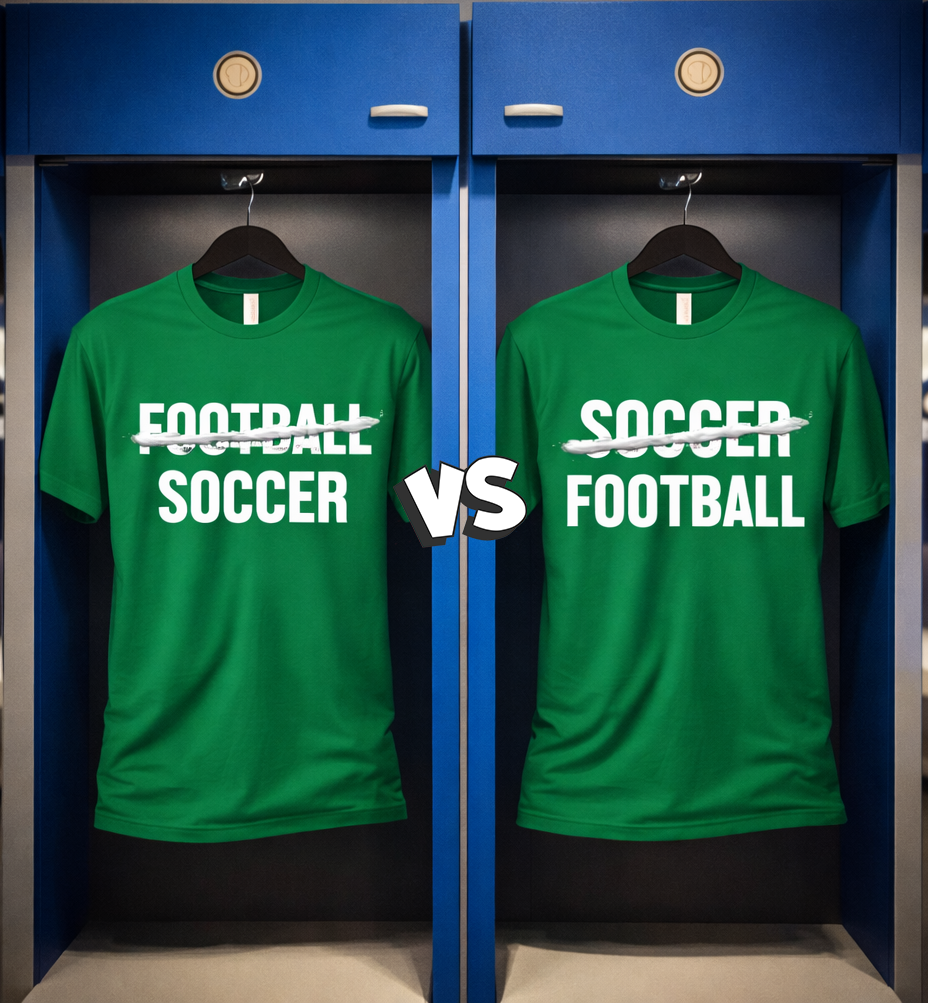 Football vs Soccer Tees Pick Your Side