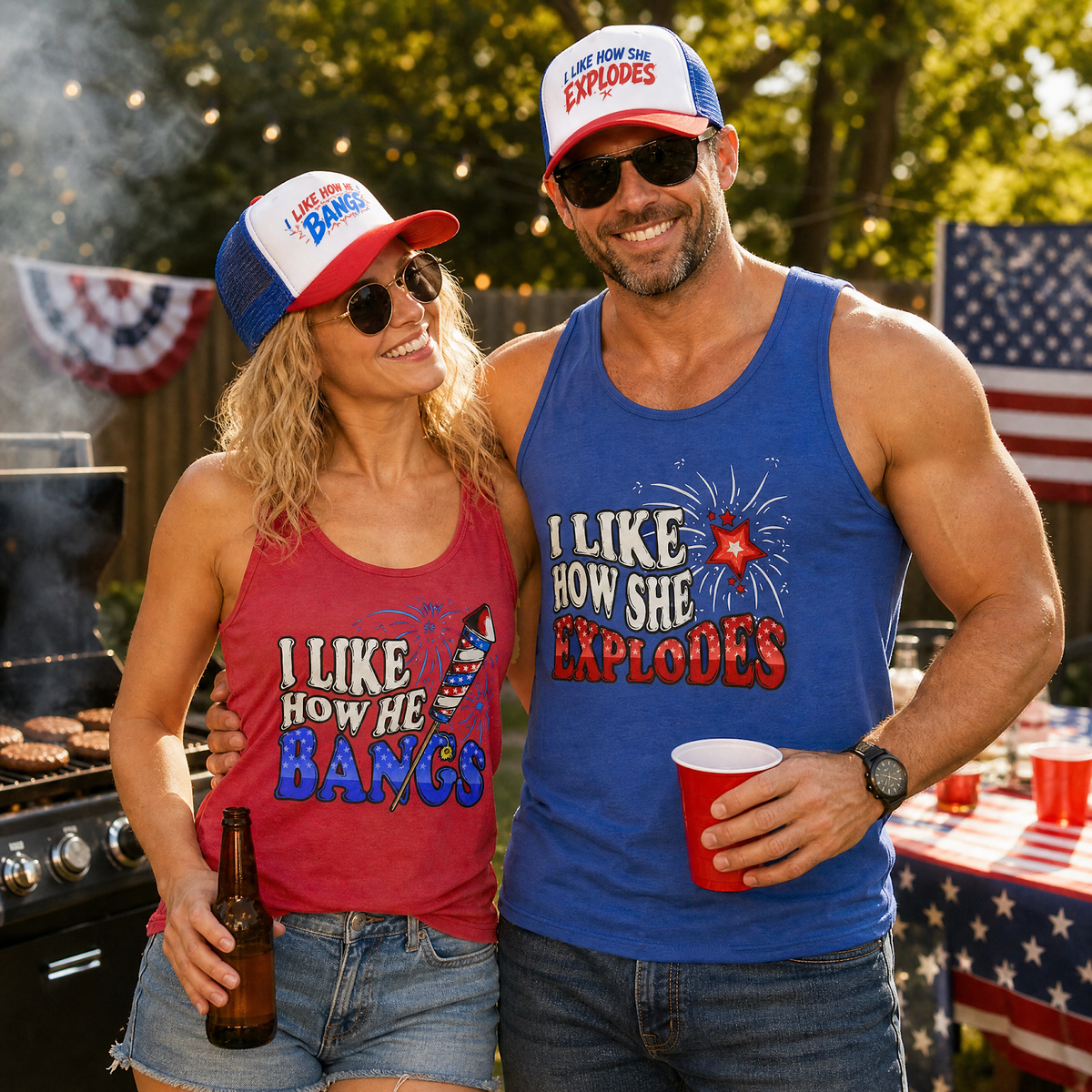 Couples firework tank soft style