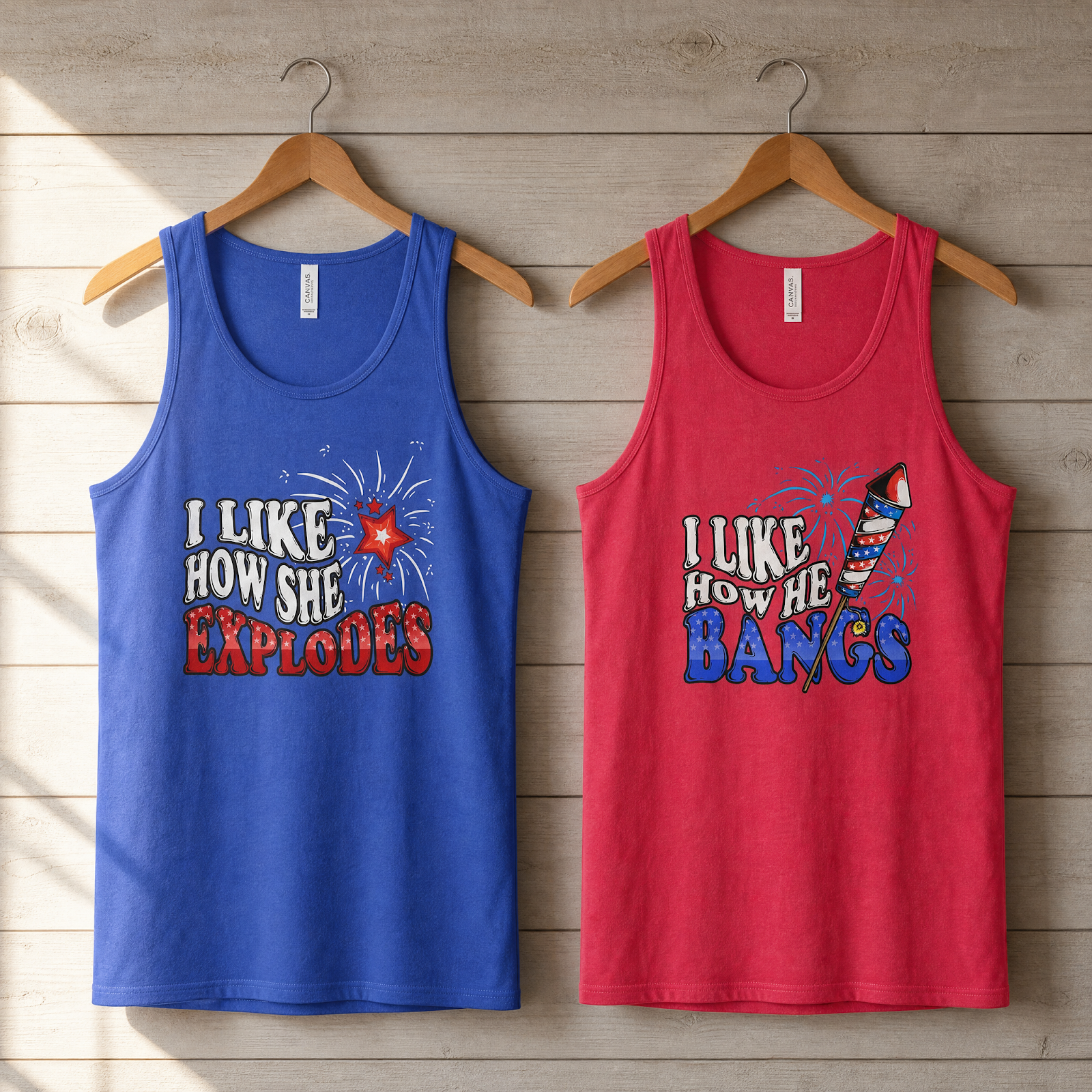 Couples firework tank soft style