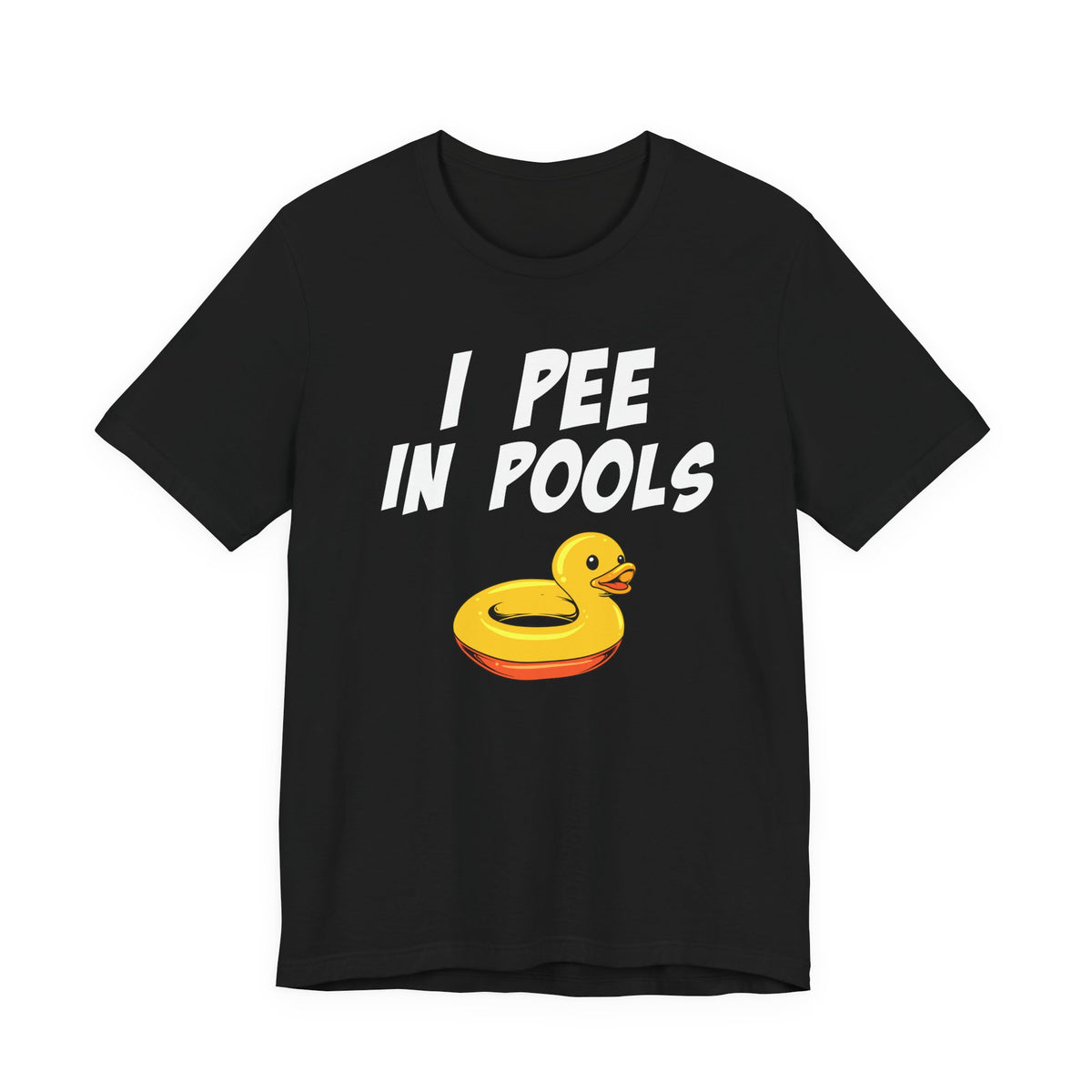 I Pee In Pools | Deluxe Black Tee