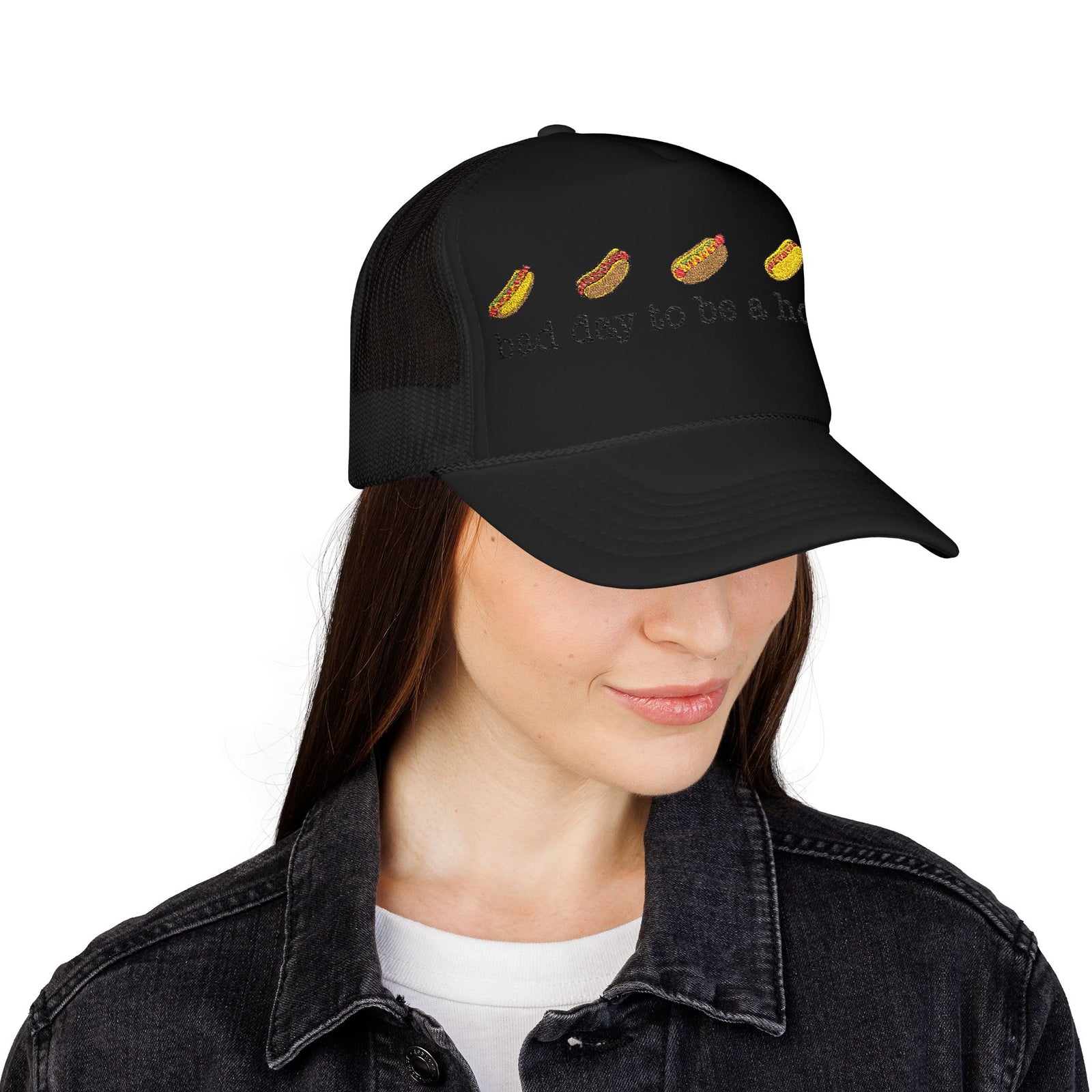 Bad Day to Be a Hot Dog Trucker Hat | Black