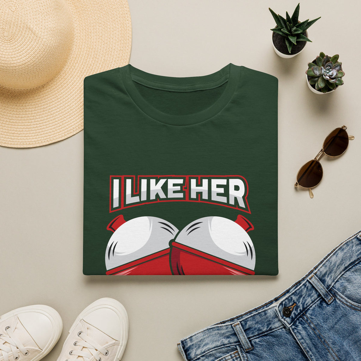 I Like Her Bobbers | Deluxe Tee