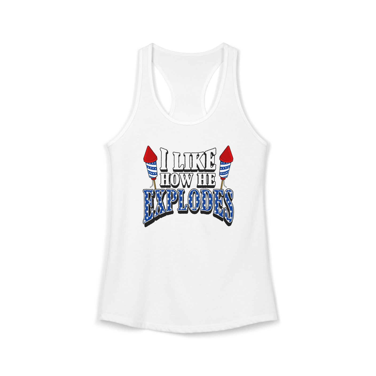 I Like How He Explodes | Women's Racerback Tank