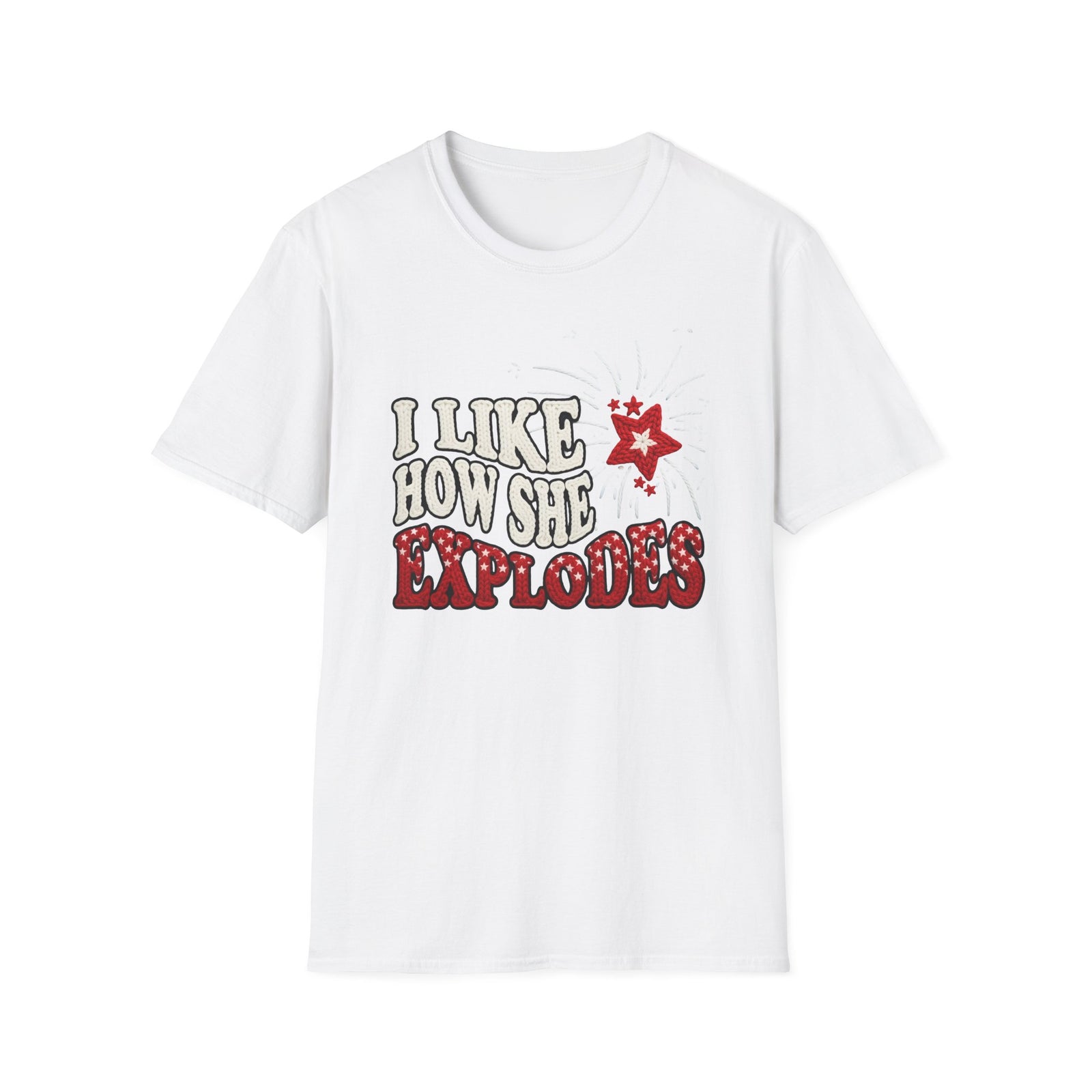I Like How She Explodes Deluxe Red Tee | 250th Anniversary Edition