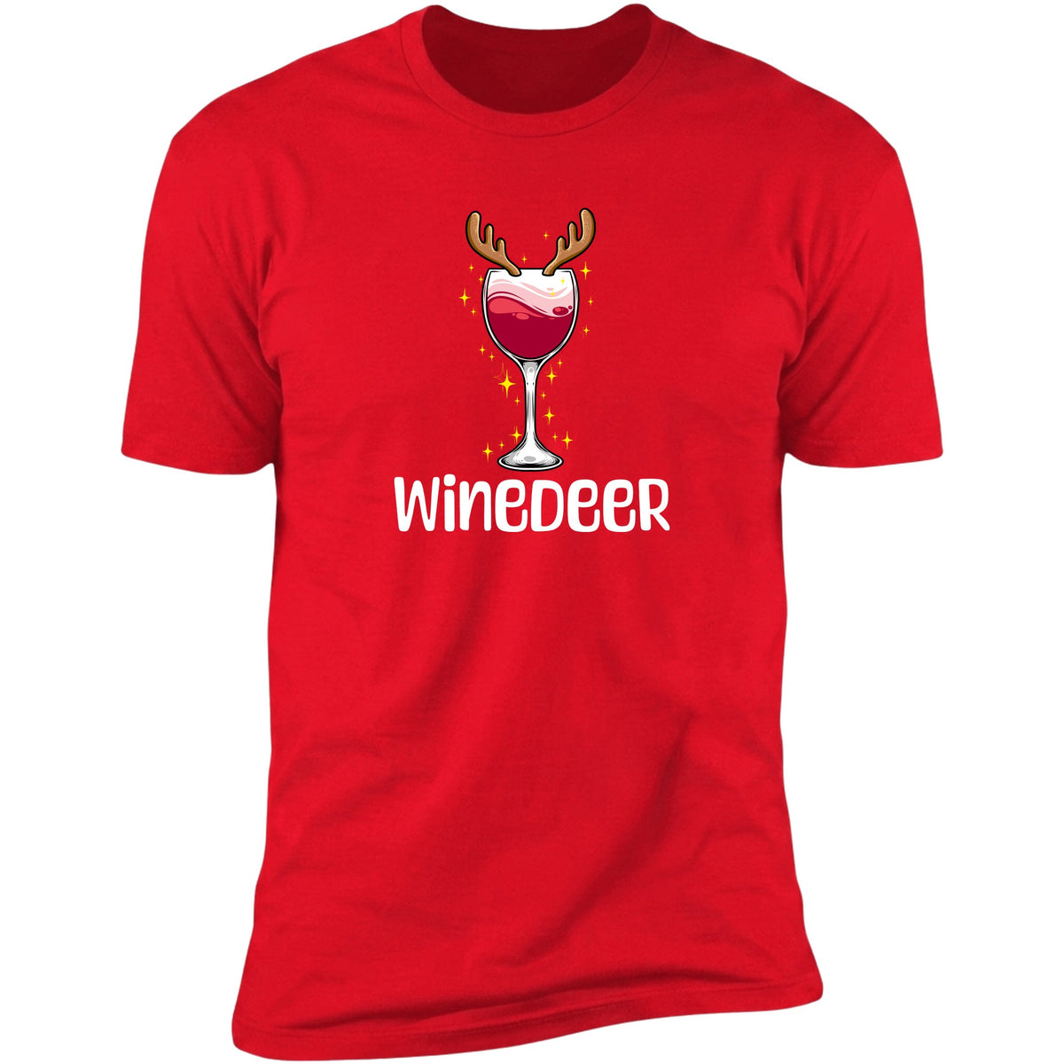 WineDeer Deluxe Unisex Tee in Red