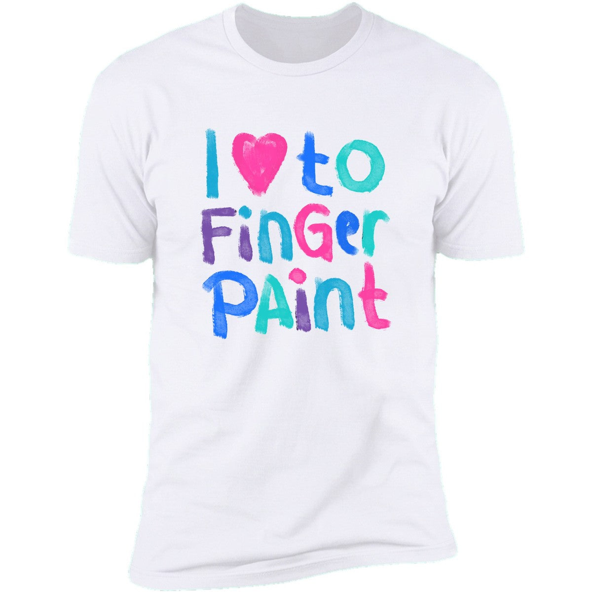I Love To Finger Paint white tee