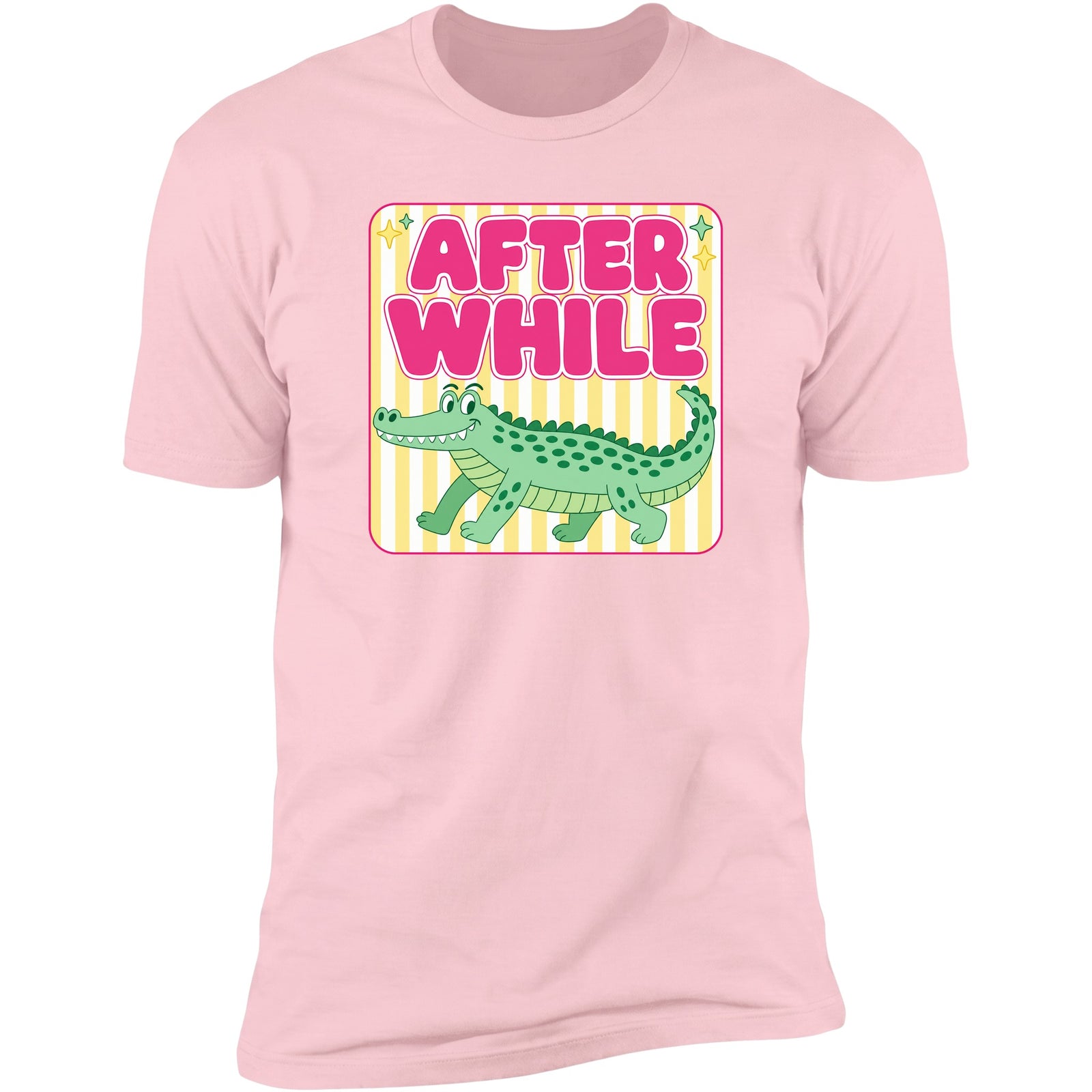 After While crocodile tee, Light Pink