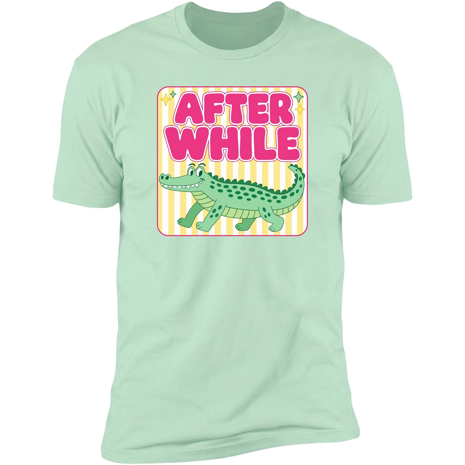 After While crocodile tee, Mint Green