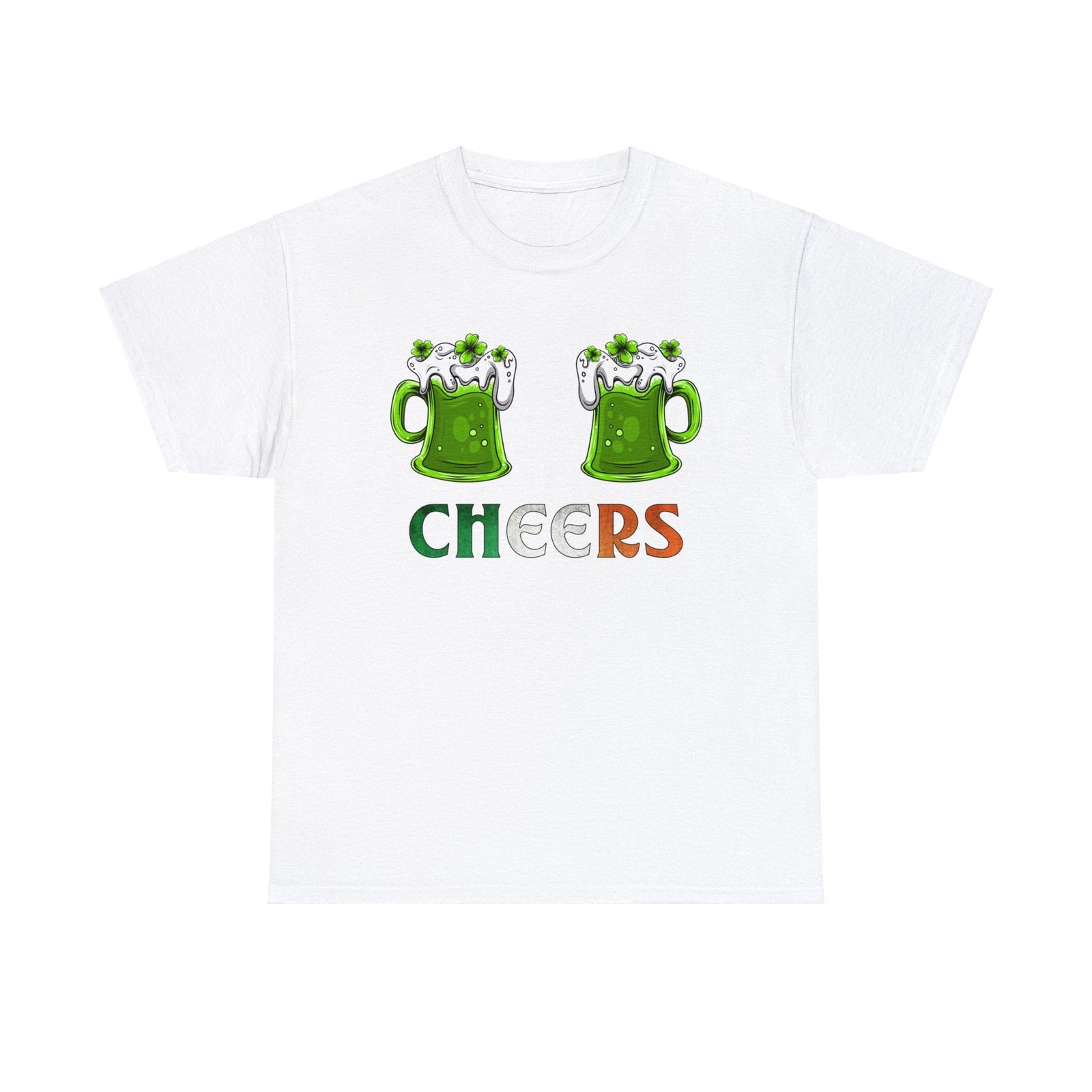 Cheers Unisex White Cotton Tee
