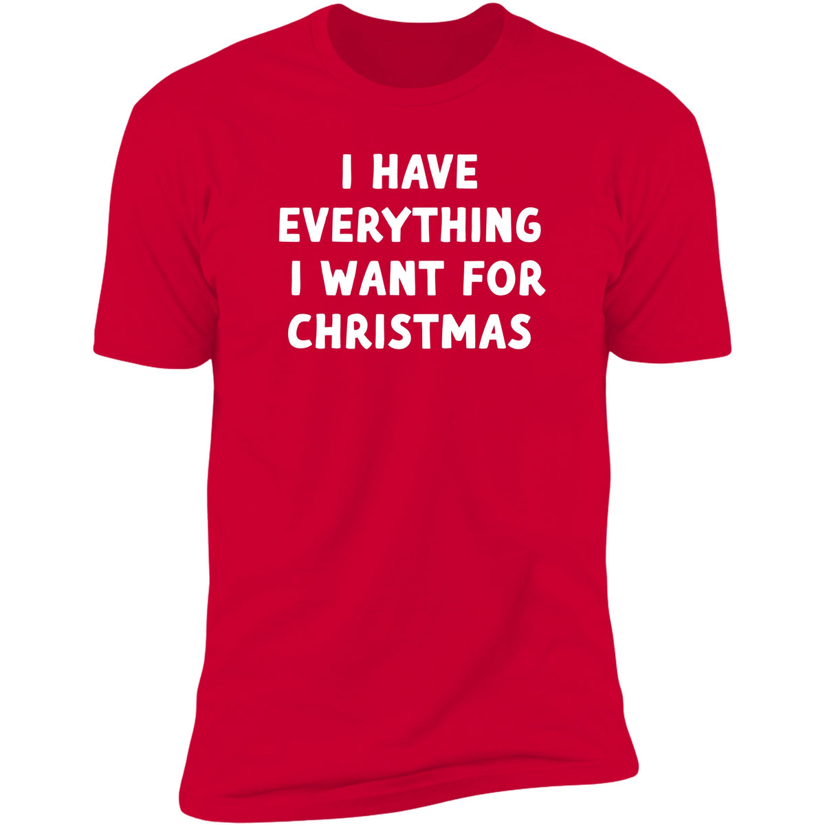 I Have Everything I Want for Christmas Red Deluxe Tee