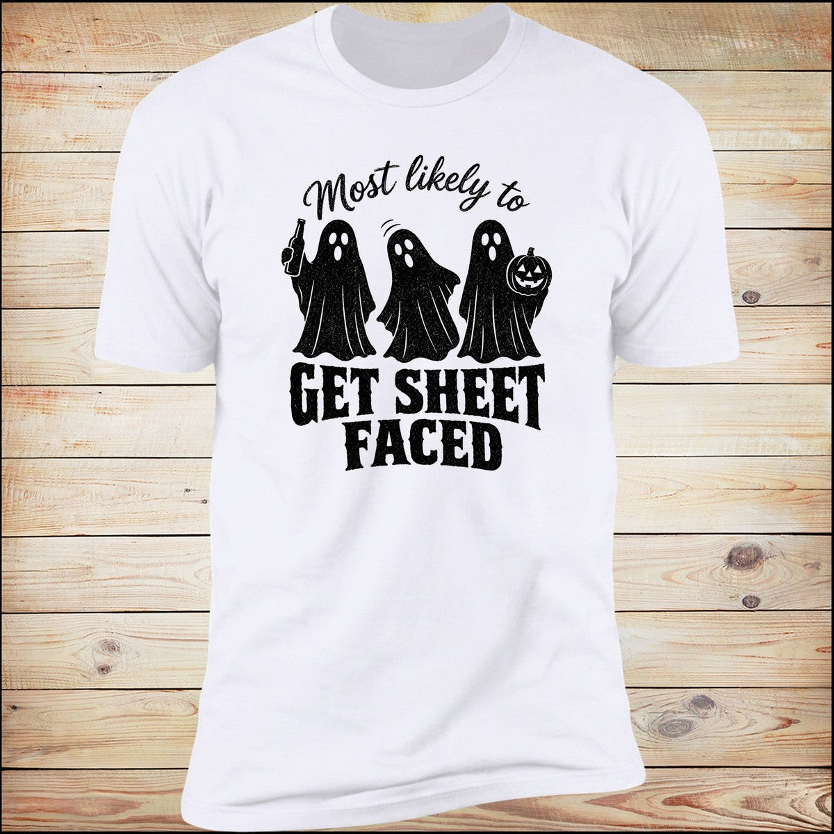 Get Sheet Faced Halloween tee in White