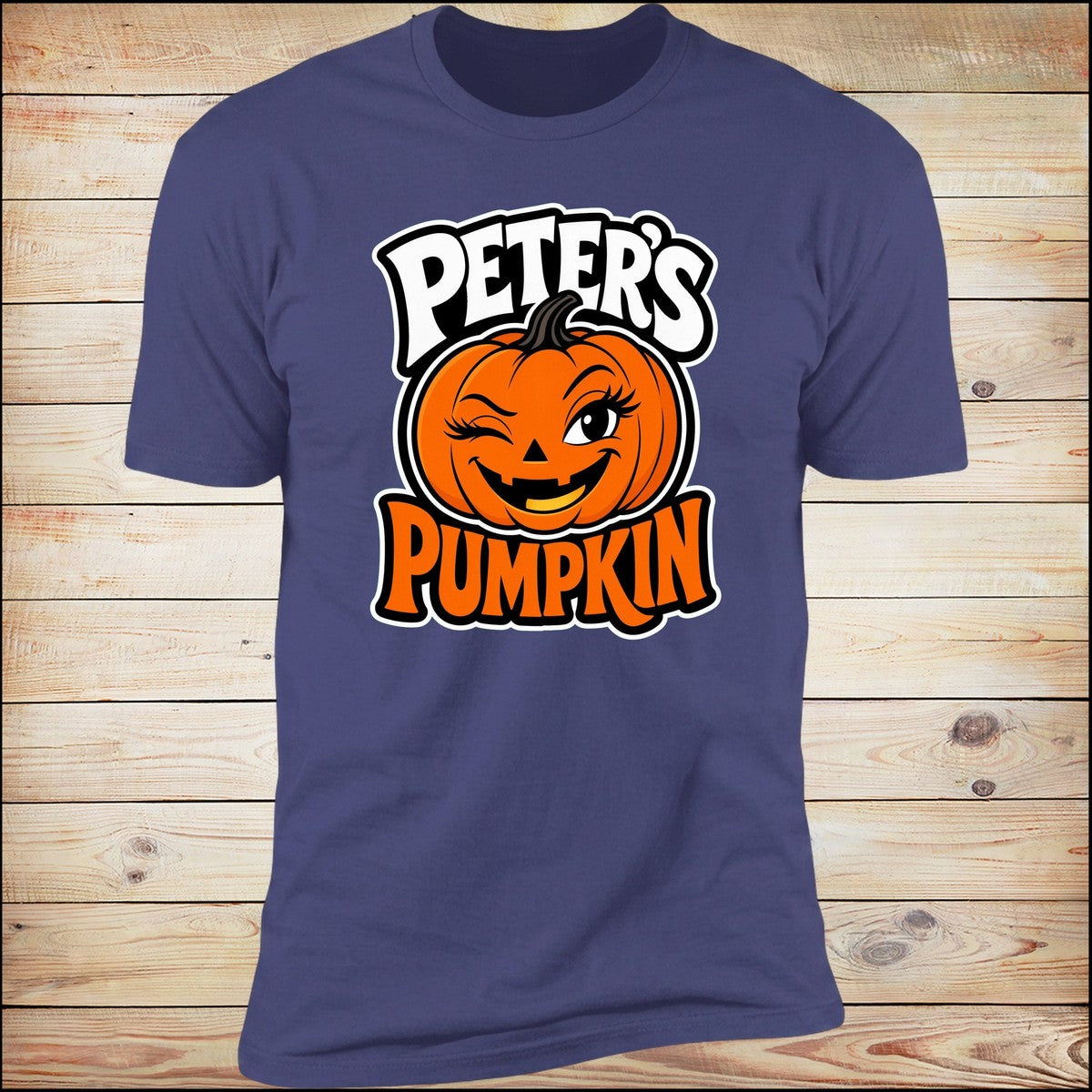Peter's Pumpkin tee in Purple