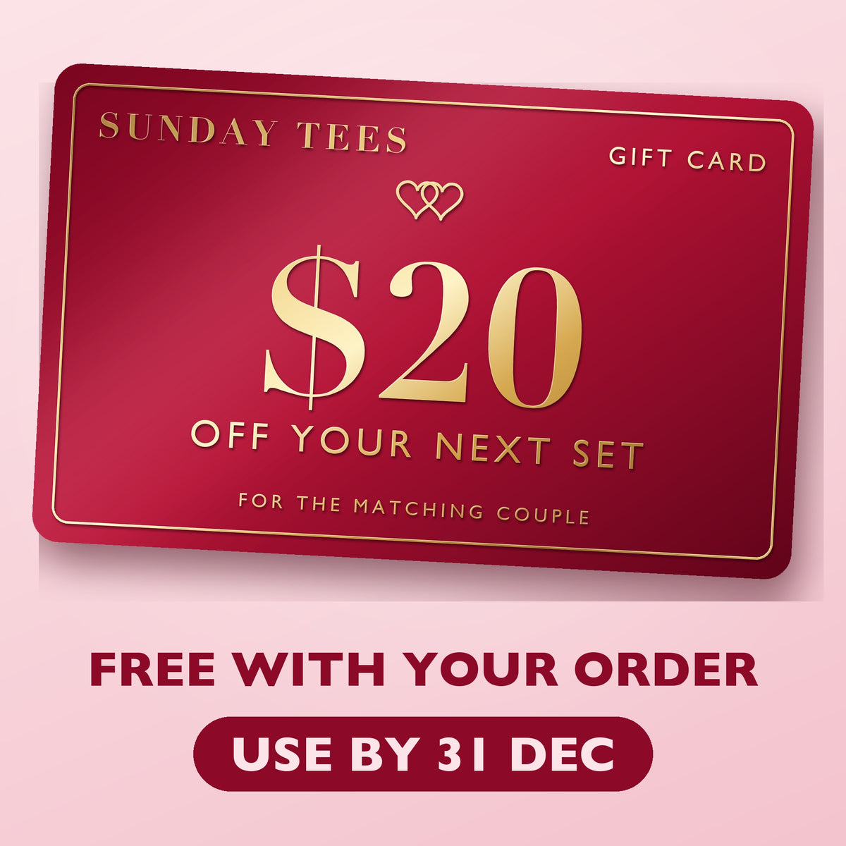 Free $20 Sunday Tees gift card