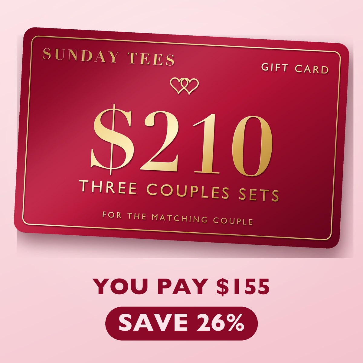 Sunday Tees $210 gift card