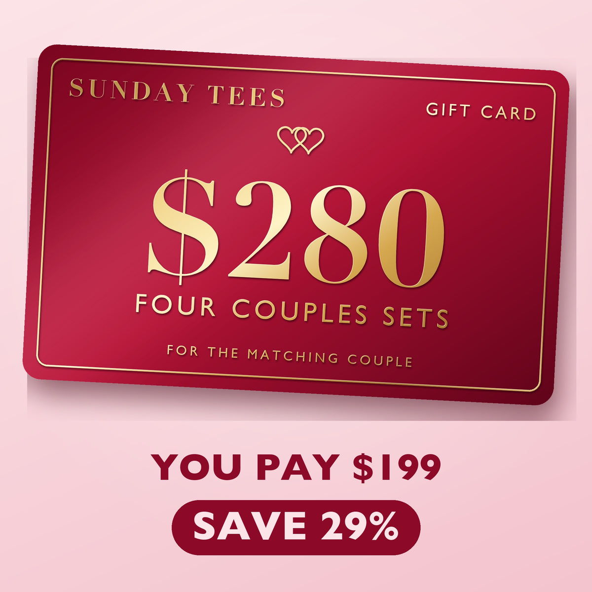 Sunday Tees $280 gift card
