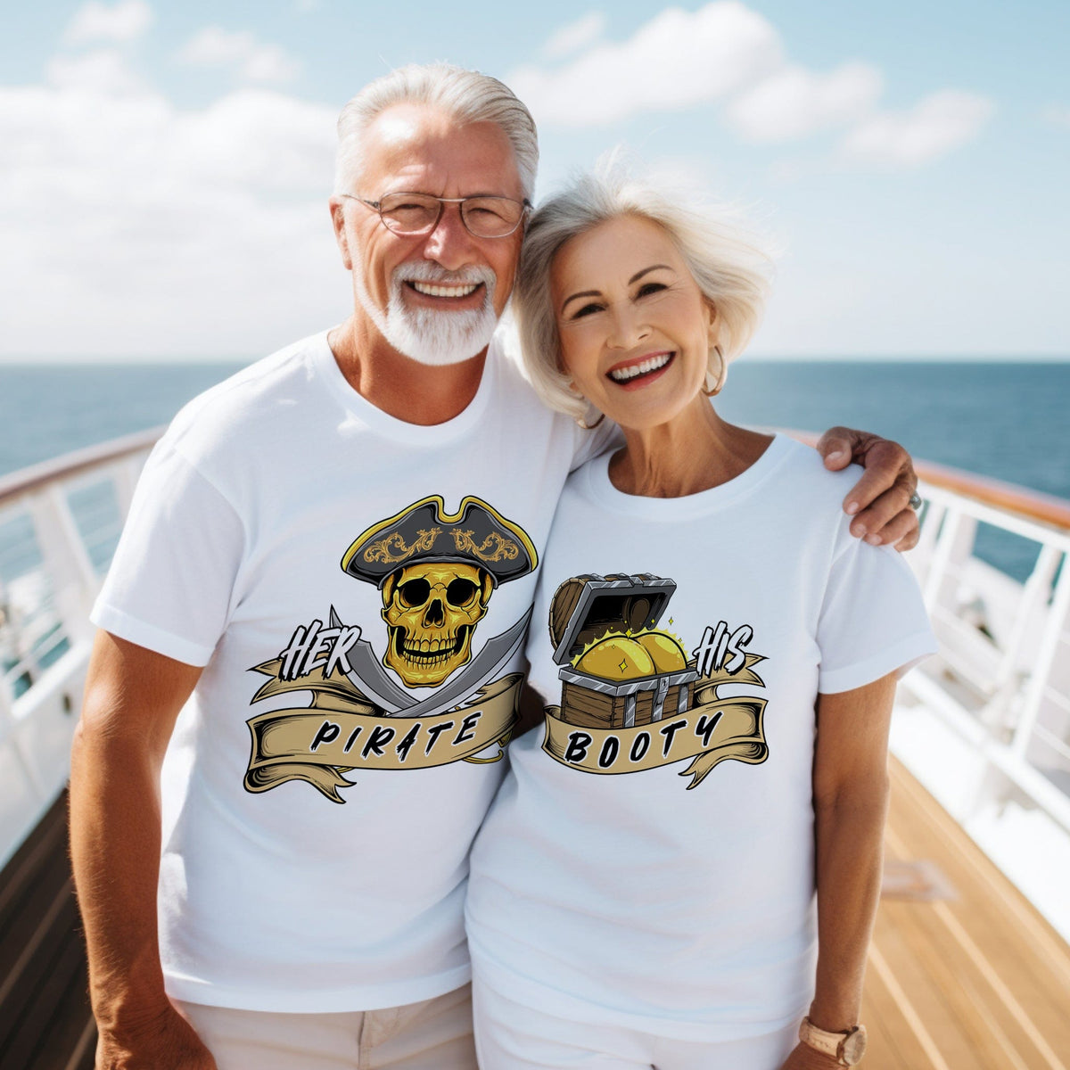 Her Pirate & His Booty Couples Cruise Shirts