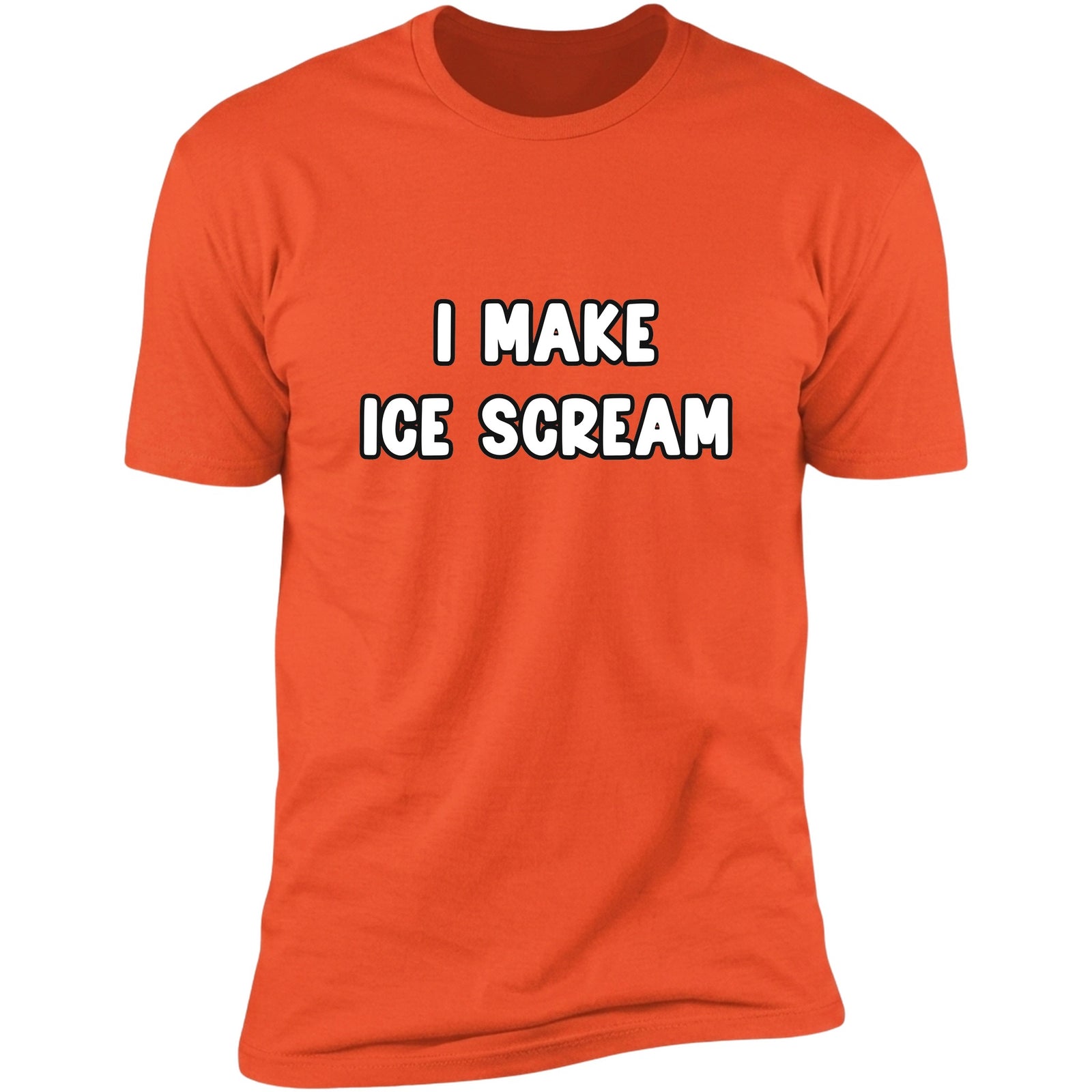 I Make Ice Scream tee in Orange