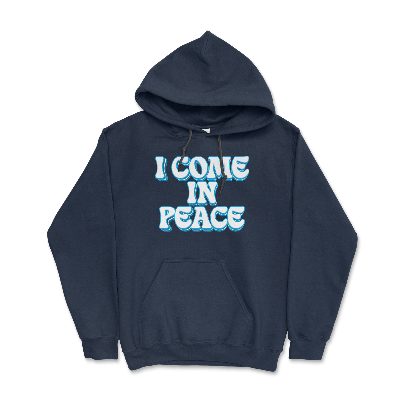 I Come In Peace & I'm Peace | Unisex Essential hoodies | Midnight Navy