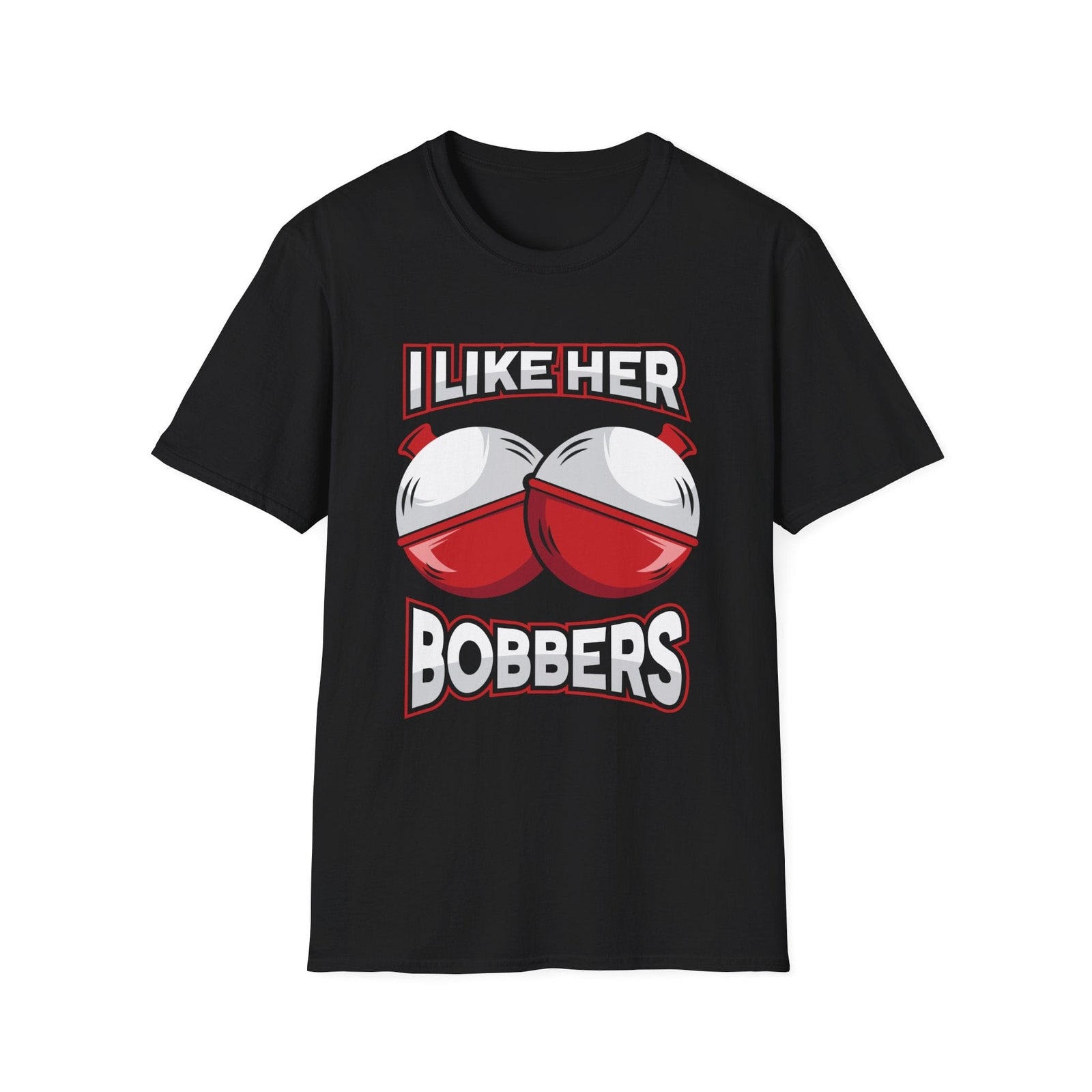 I Like Her Bobbers | Deluxe Black Tee