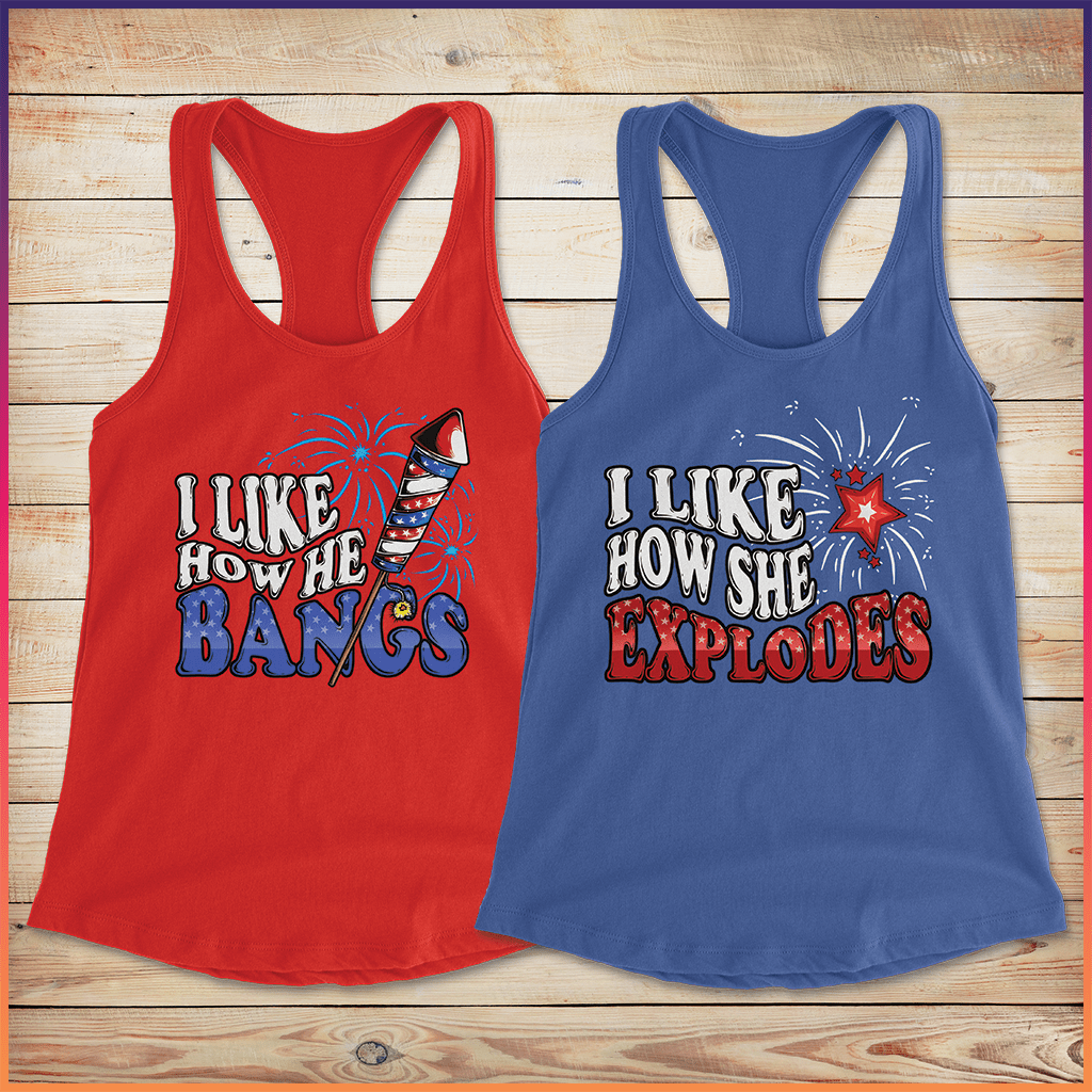 I Like How He Bangs & I Like How She Explodes Tank Bundle