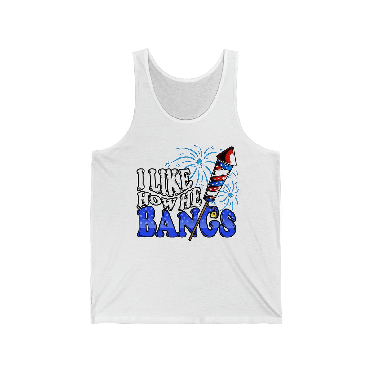 I Like How He Bangs | Unisex Jersey Tank