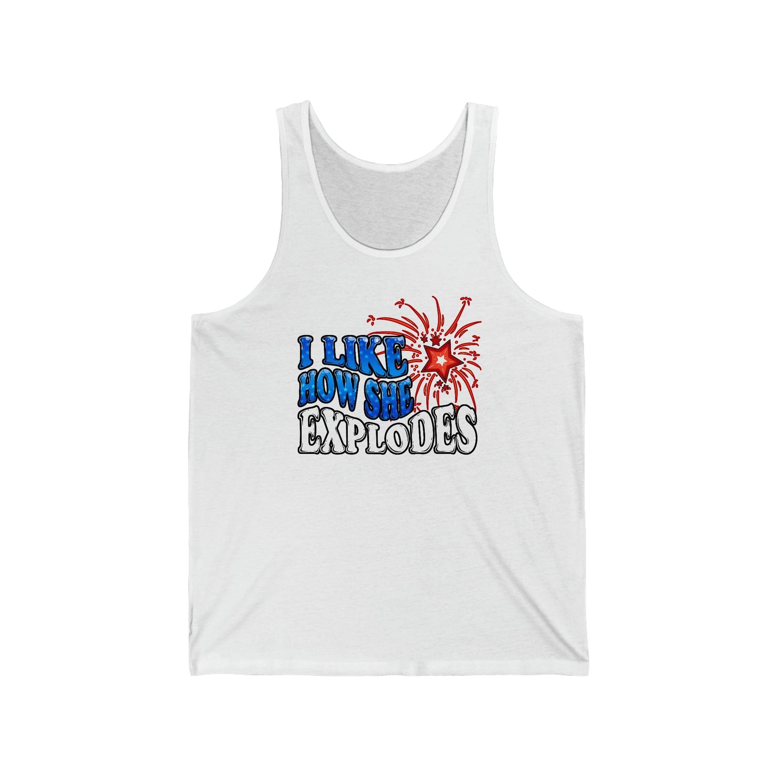 I Like How She Explodes Unisex Jersey Tank
