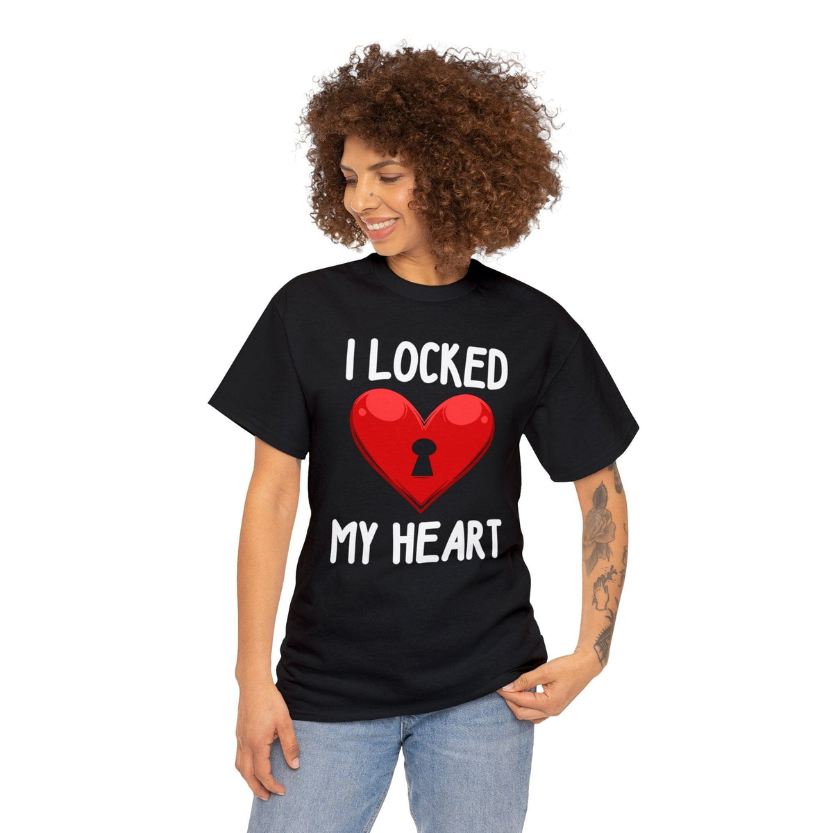 I Locked My Heart & I Found The Key Black Unisex Tees