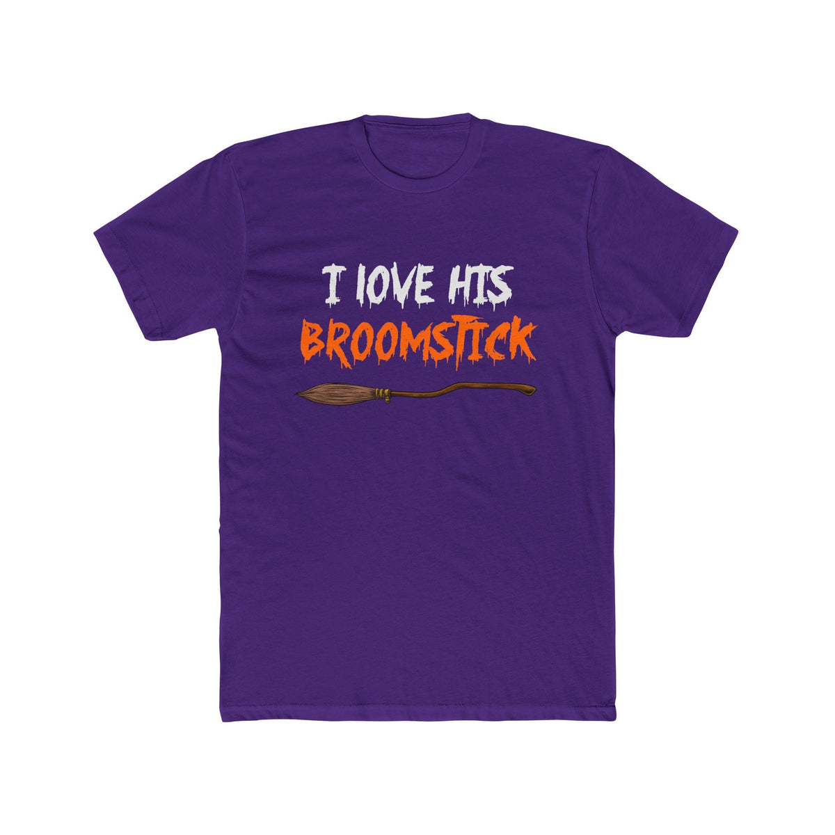 I Love His Broomstick | Purple Deluxe Unisex Tee