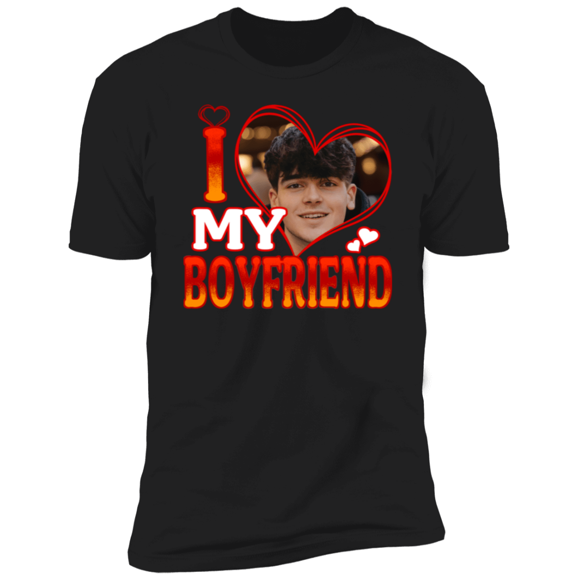 I Love My Boyfriend/Girlfriend Shirt Custom Picture Tee