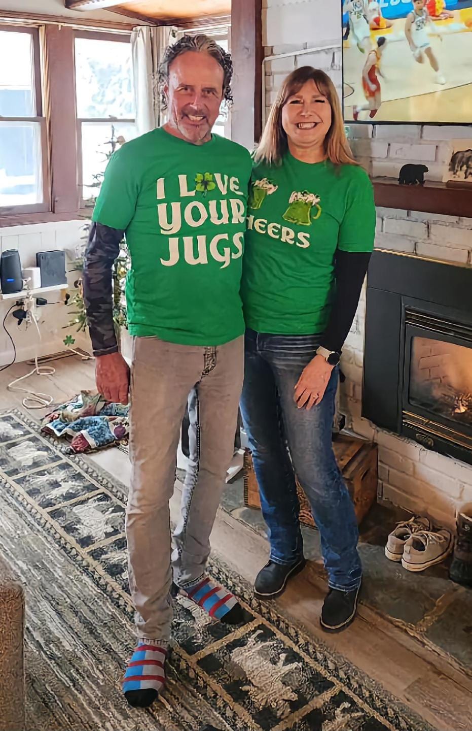 I Love Your Jugs &amp; Cheers Deluxe Irish Green Tees