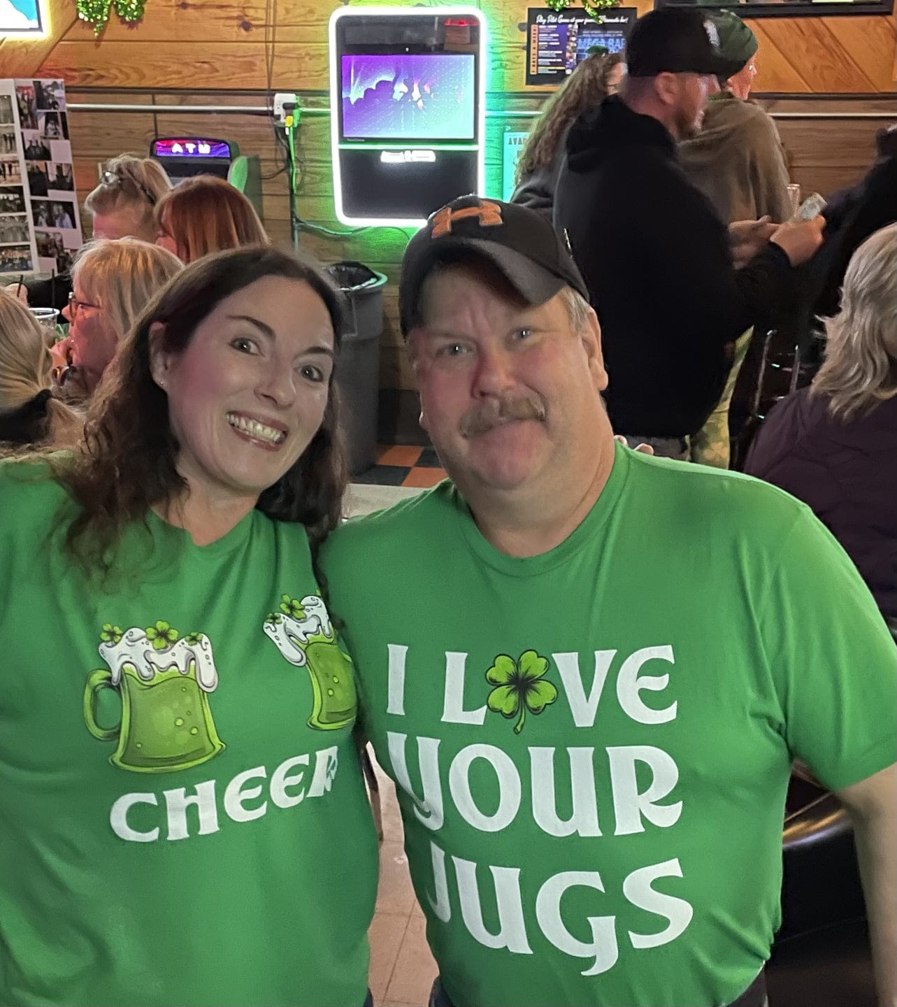 I Love Your Jugs & Cheers Deluxe Irish Green Tees