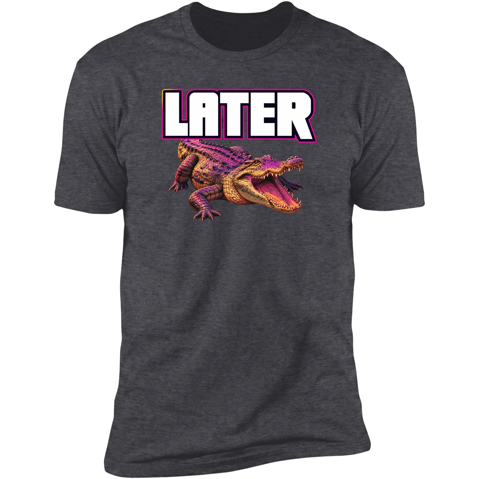 Later alligator tee, Dark Heather