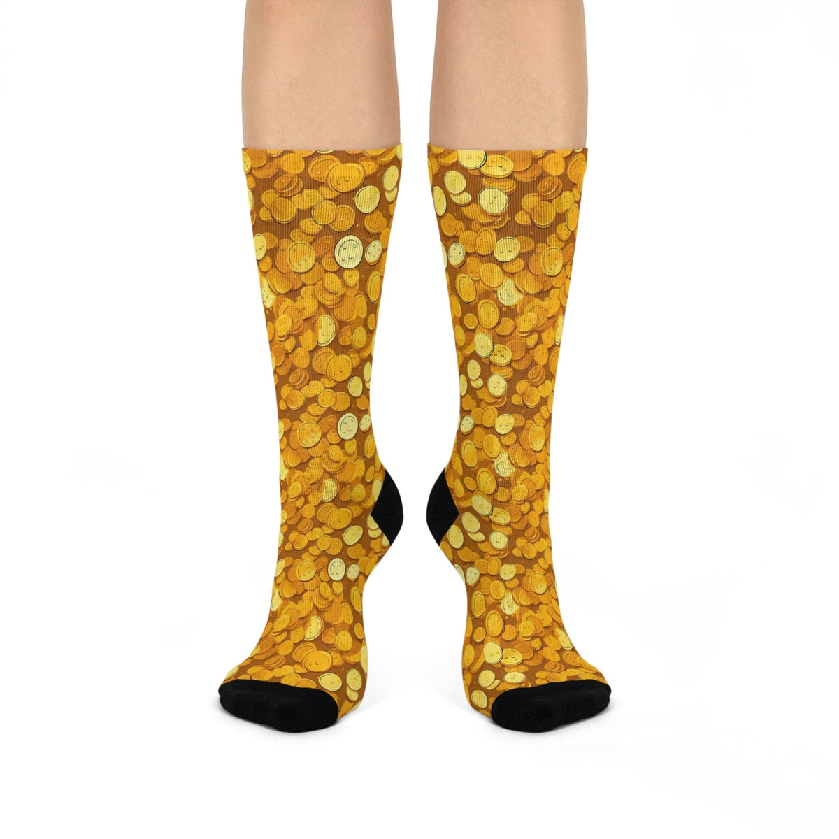 Lucky Gold Coins Cushioned Crew Socks