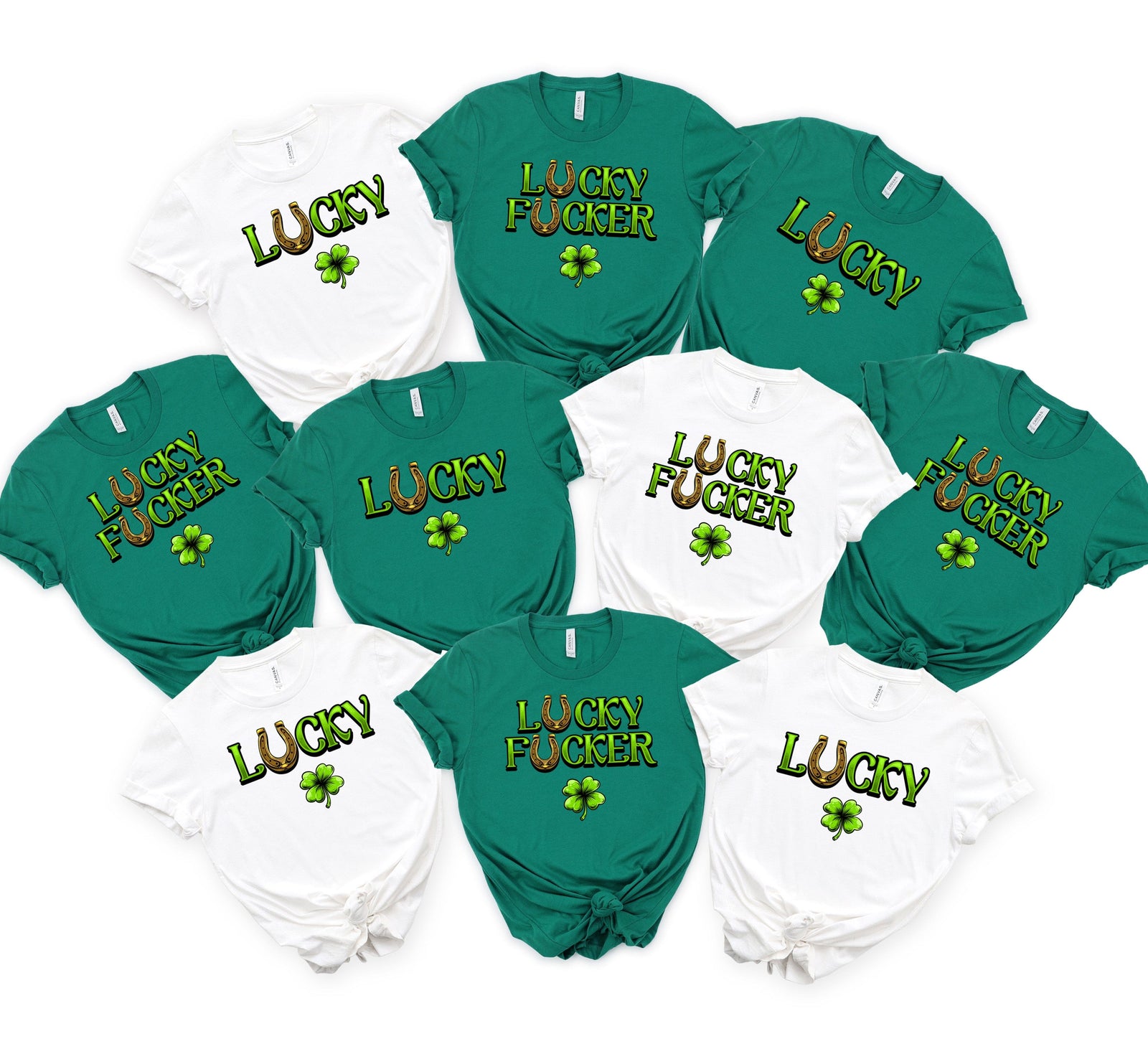 Lucky & Lucky F*ucker St Patricks Day Drinking Shirts!