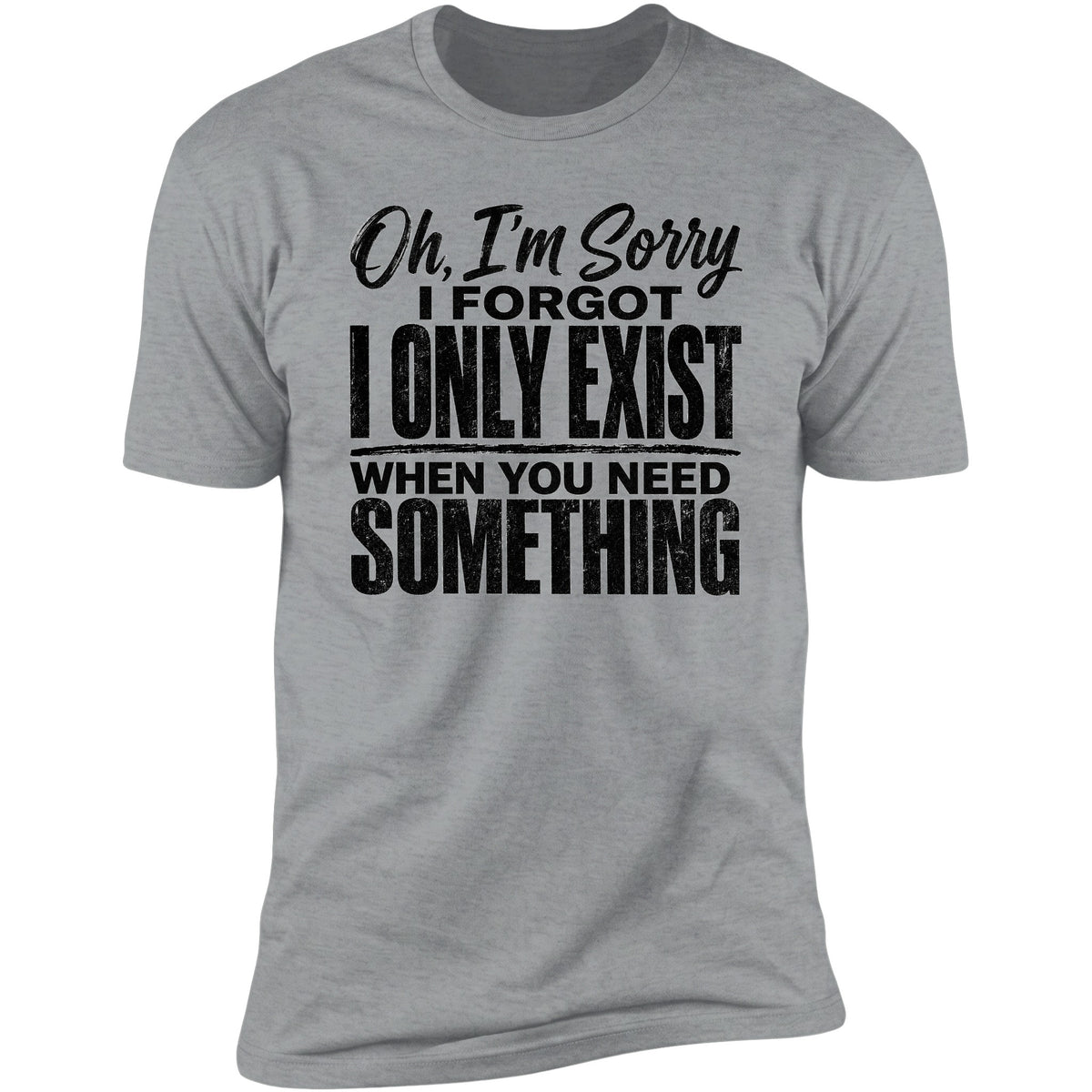 I Only Exist tee in Sport Grey