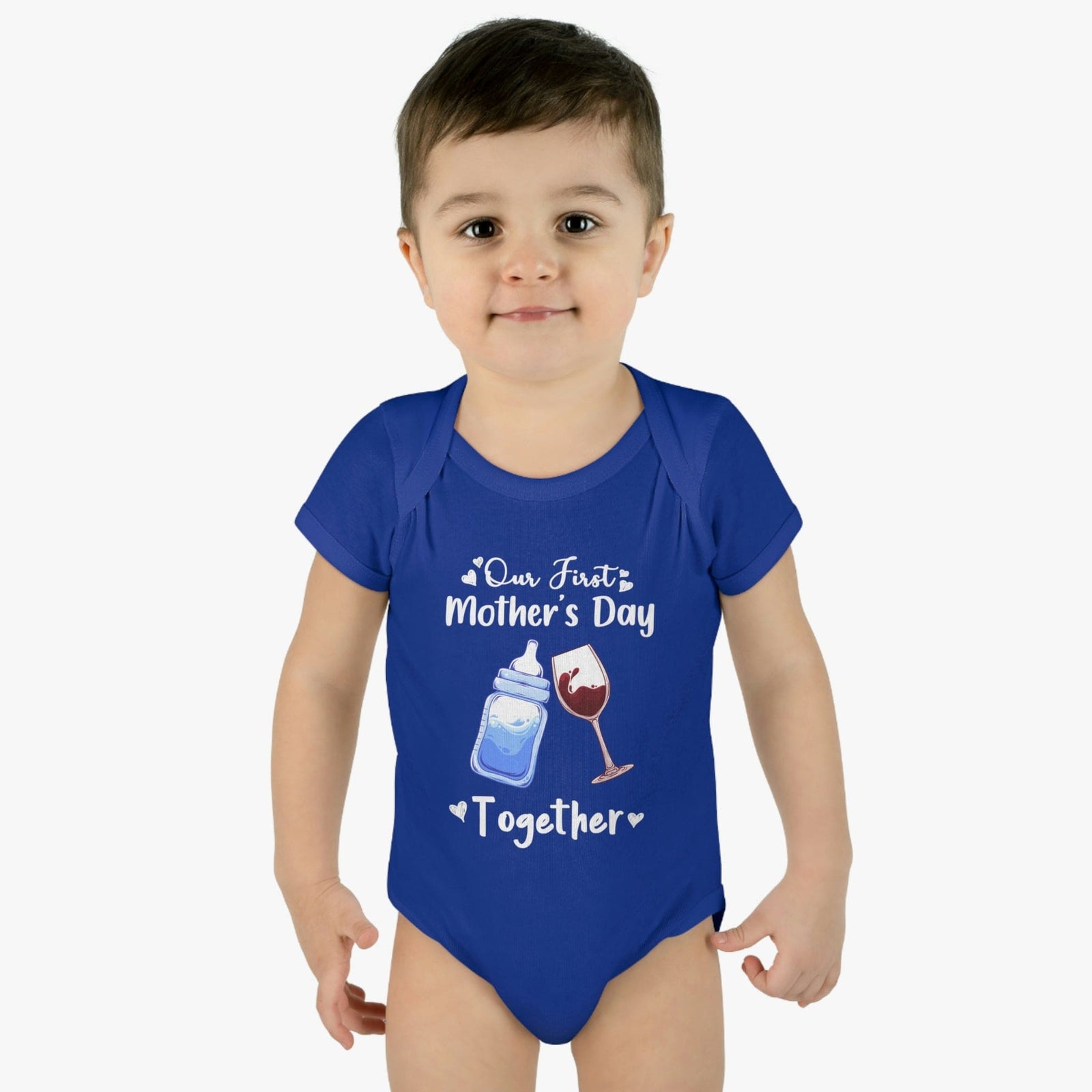 Our first mother's Day Together Infant Baby Rib Bodysuit