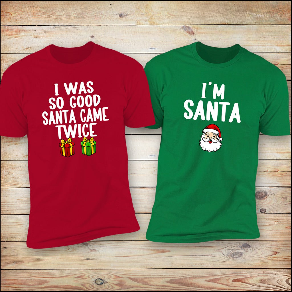 I'm Santa matching Christmas couples shirts