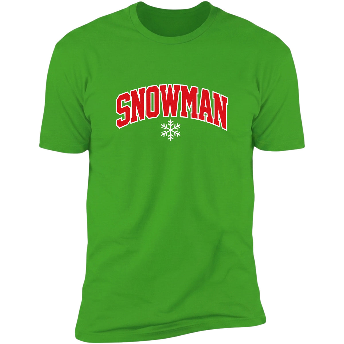 Snowman varsity Christmas couples tee