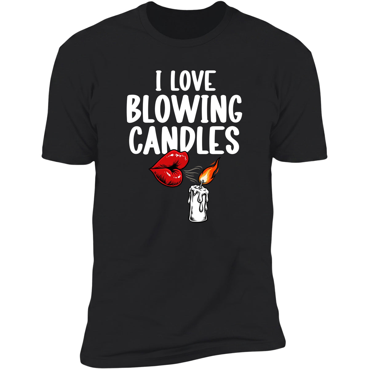 I Love Blowing Candles Black