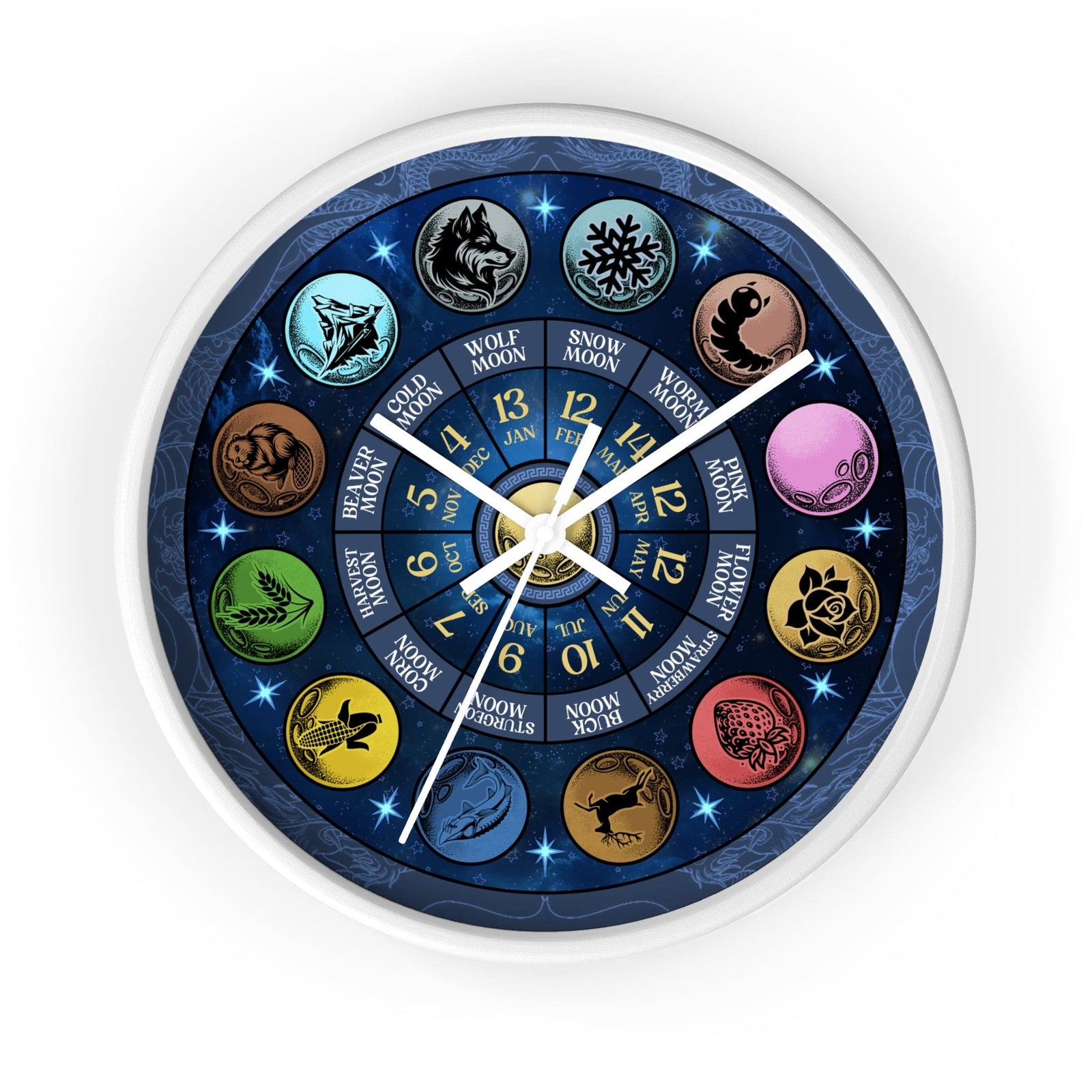 The Lunar Altar Wall Clock – Full Moons 2025